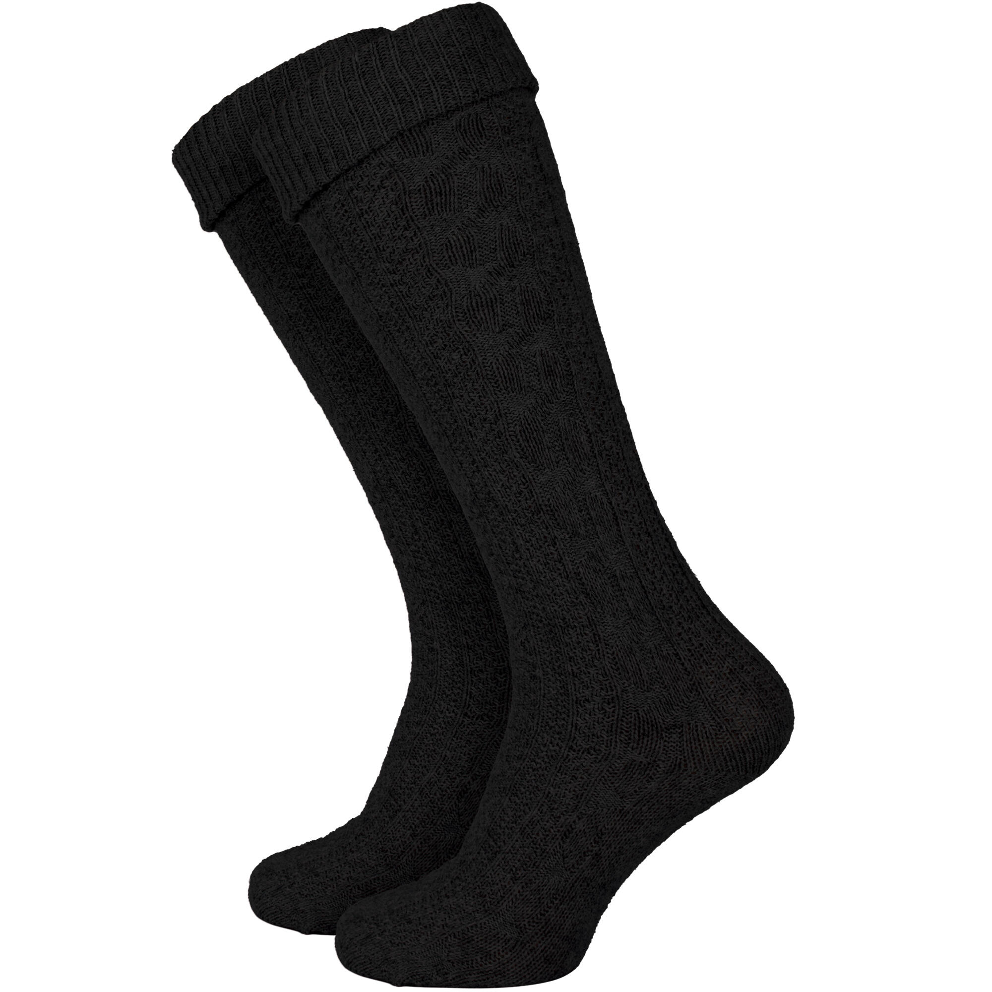 Kniestrümpfe | Trachtenstil | Damen & Herren | Schwarz 5/6