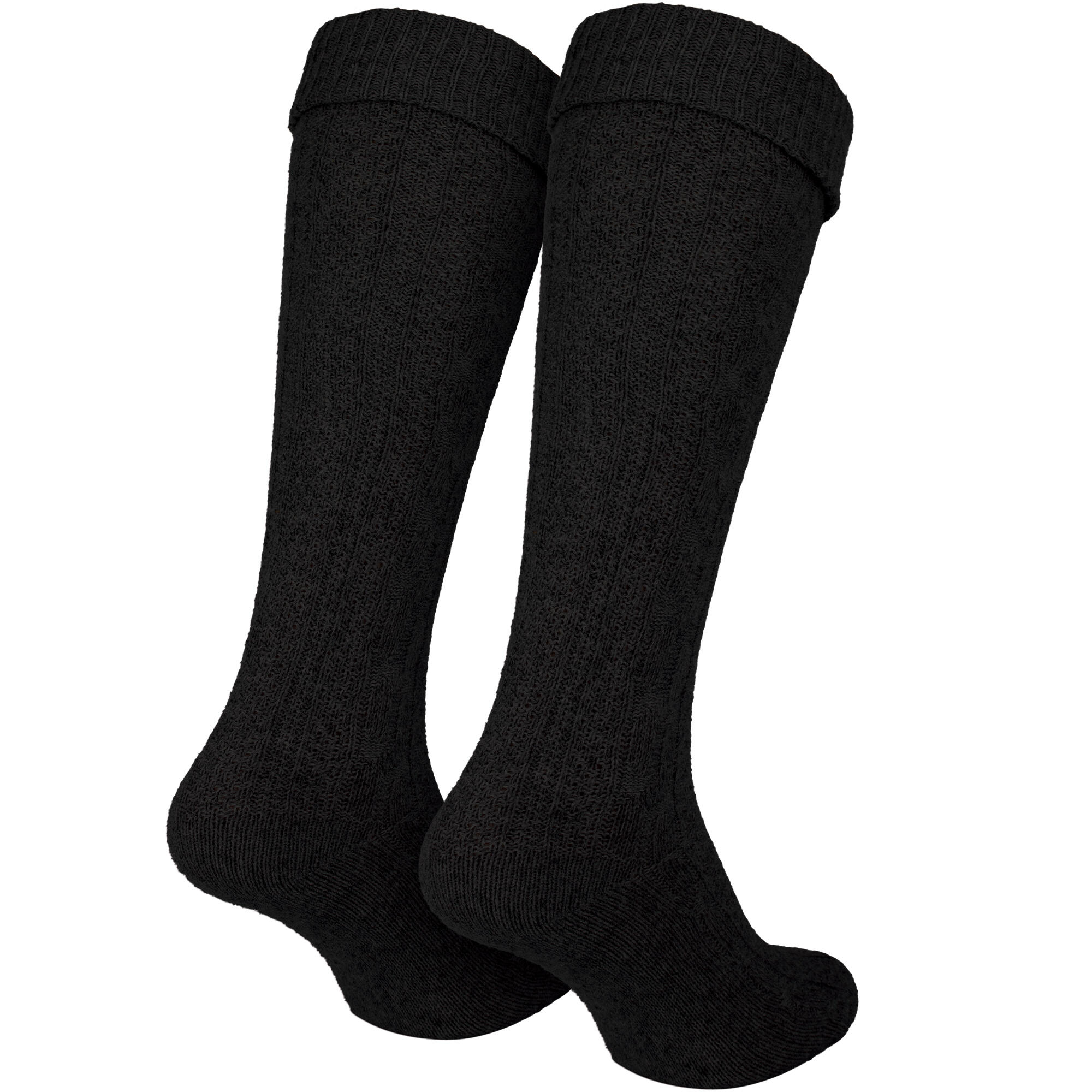 Kniestrümpfe | Trachtenstil | Damen & Herren | Schwarz 4/6
