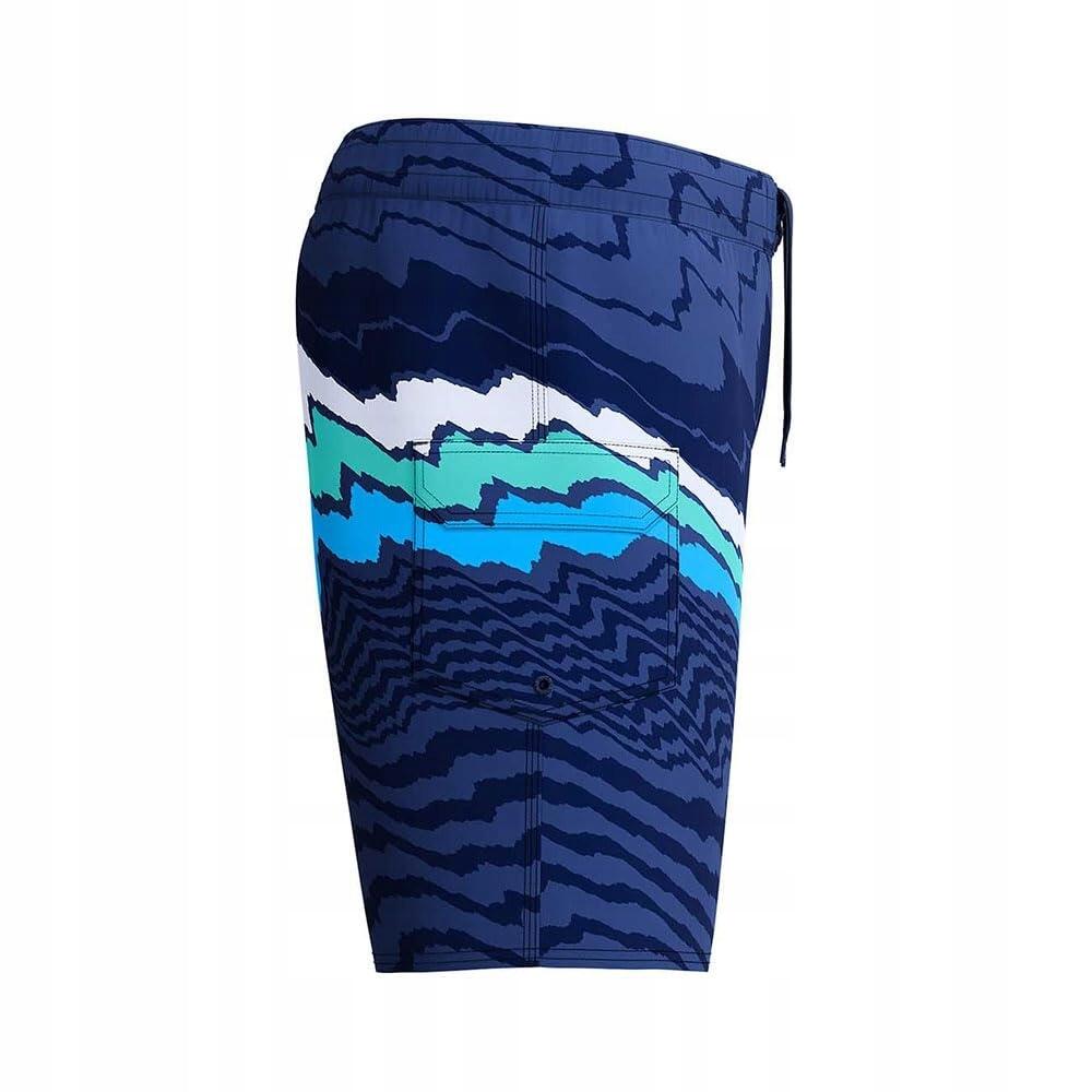 Boardshort Style À Rayures Homme (Bleu Marine) 3/4