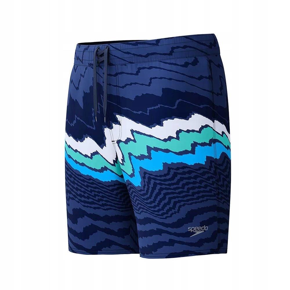 Boardshort Style À Rayures Homme (Bleu Marine) 4/4