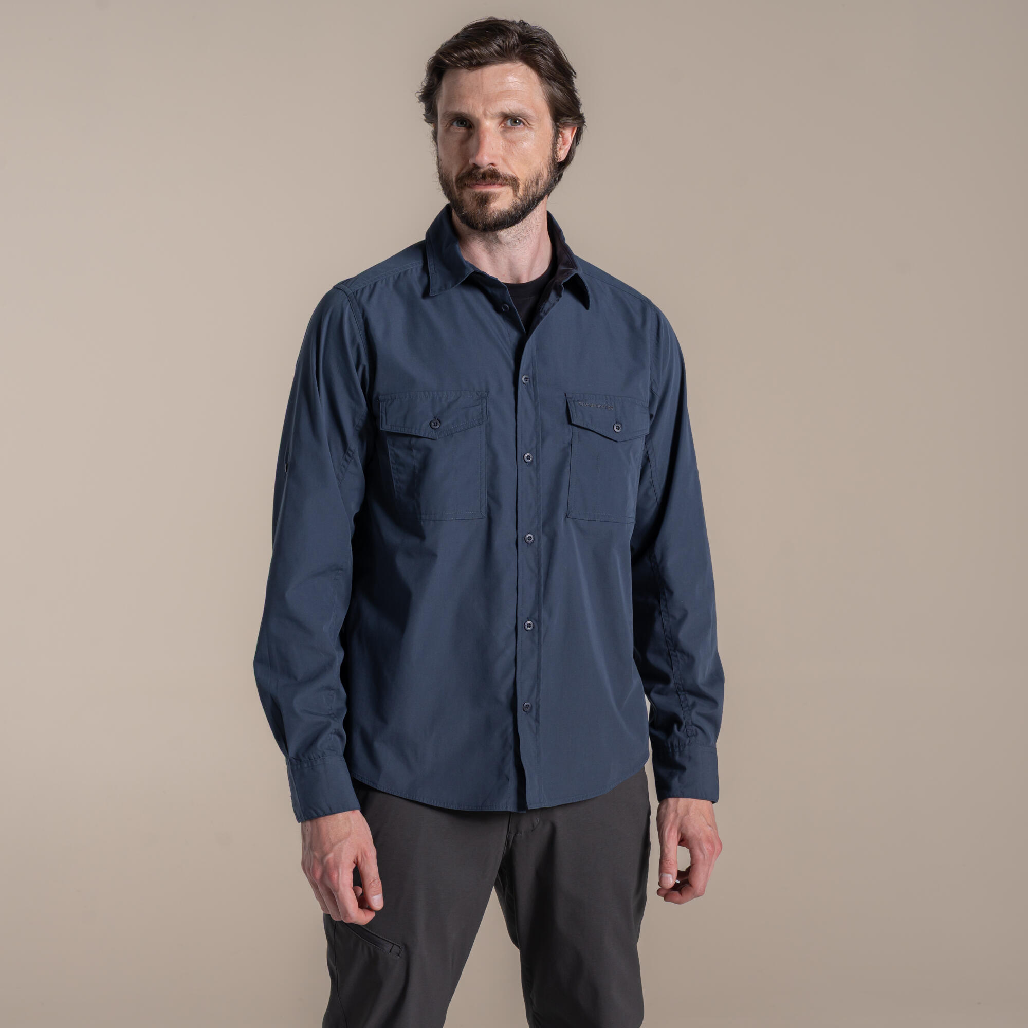 Craghoppers Dames Kiwi Langsleeve Shirt (Donkergroen Cedar Craghoppers Dames Kiwi Langsleeve Shirt (Donkergroen Cedar