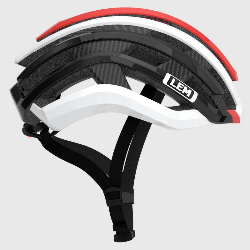CAPACETE DE CICLISMO DE ESTRADA MOTIVAIR VERMELHO T-L 2/3