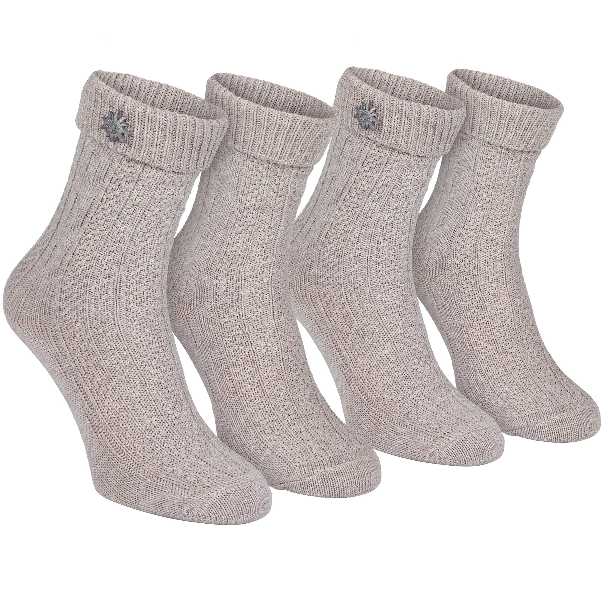 Trachtensocken 2 Paar – Schoppersocken Damen & Herren Oktoberfest Beige-43/46 3/7