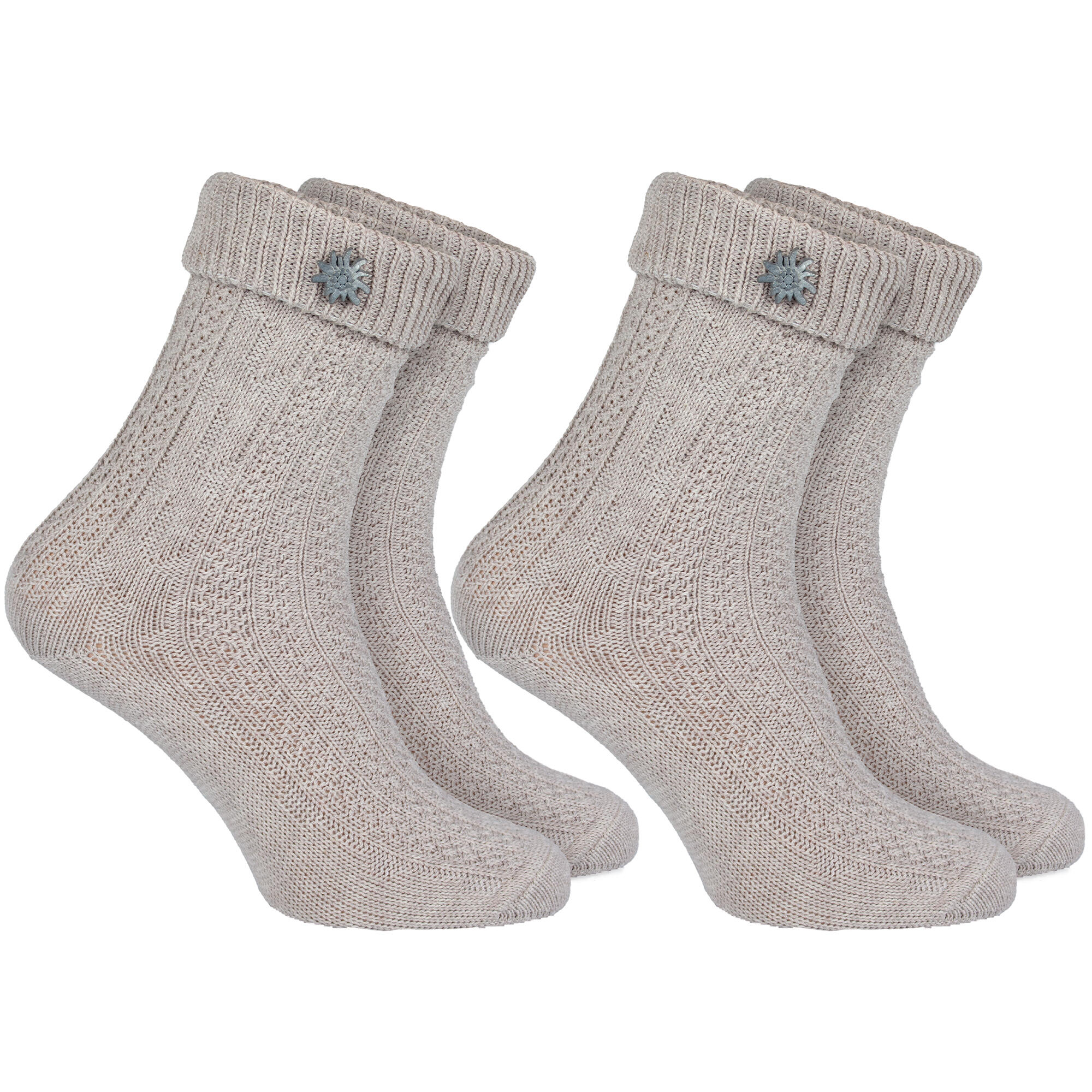 Trachtensocken 2 Paar – Schoppersocken Damen & Herren Oktoberfest Beige-43/46 5/7