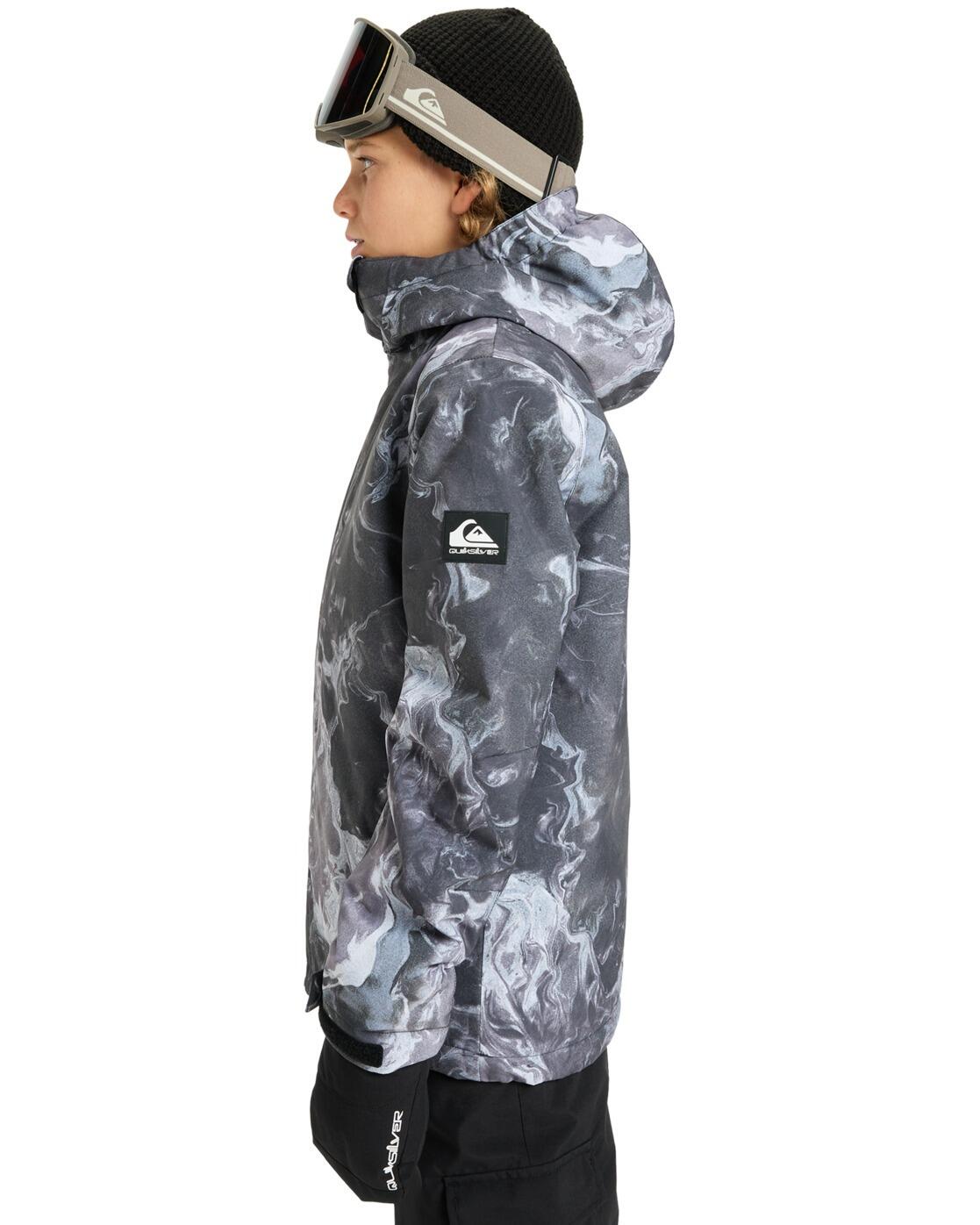 Veste de snow technique MISSION PRINTED Noir Garçon 4/4