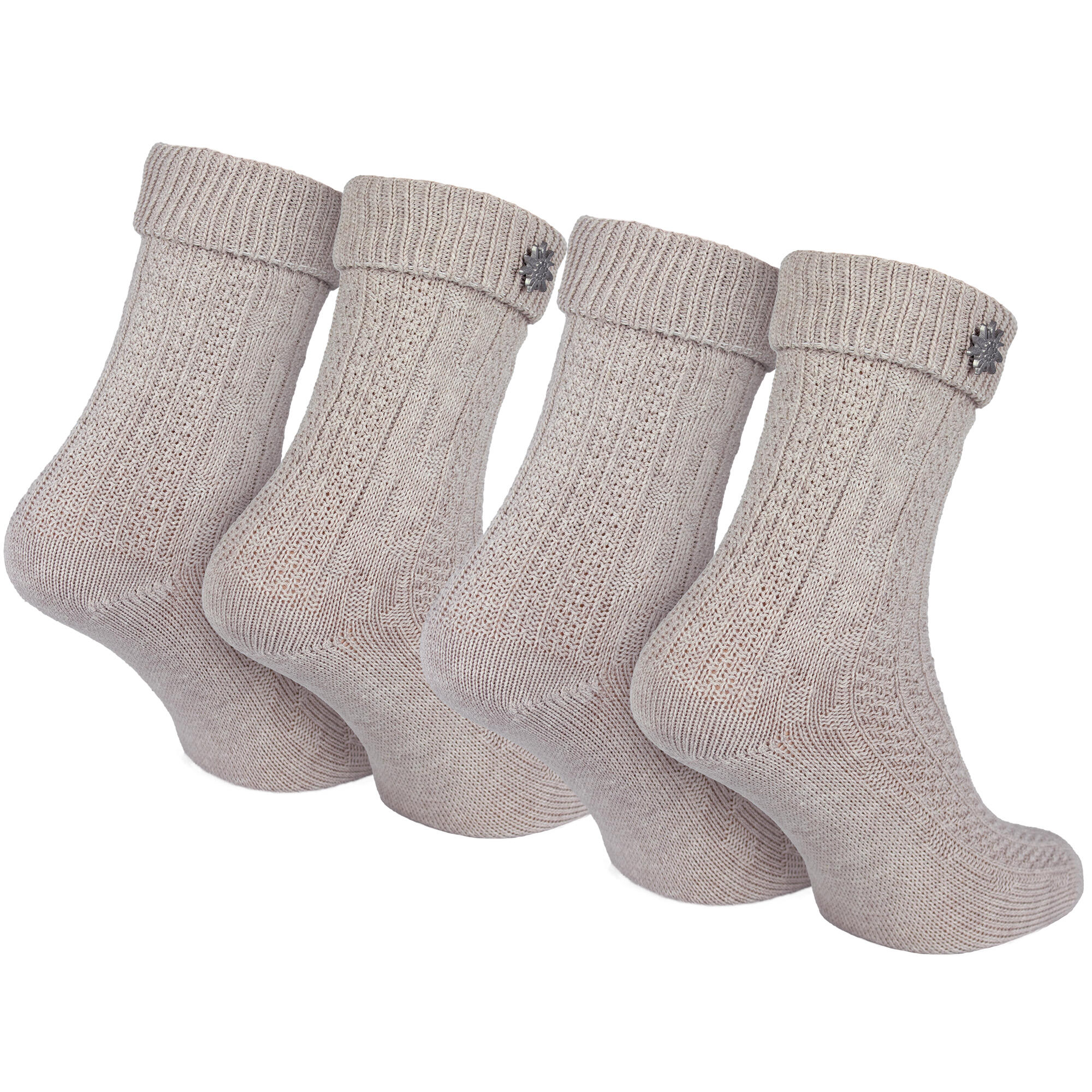 Trachtensocken 2 Paar – Schoppersocken Damen & Herren Oktoberfest Beige-43/46 4/7