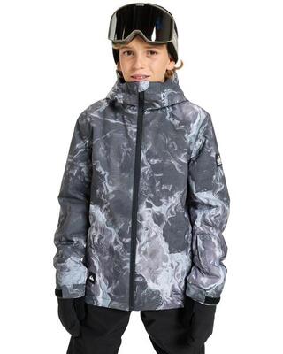 Technisch snowjack mission printed schwarz jongens 4-16