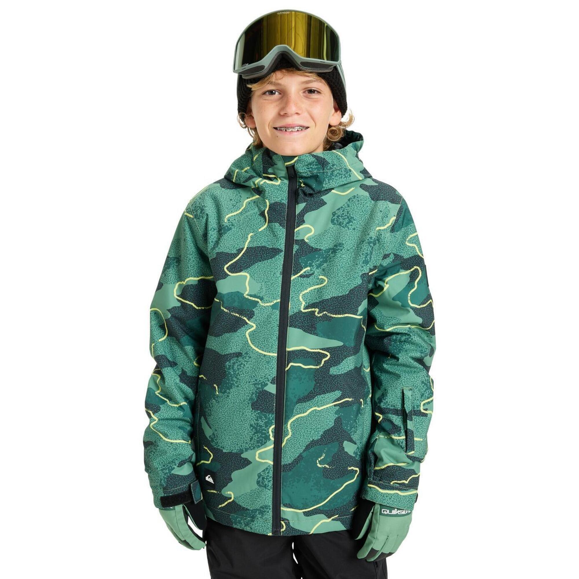 Quiksilver - Veste De Snow Technique Mission Printed Vert Garçon - Doudoune Synthétique - Vert - Decathlon