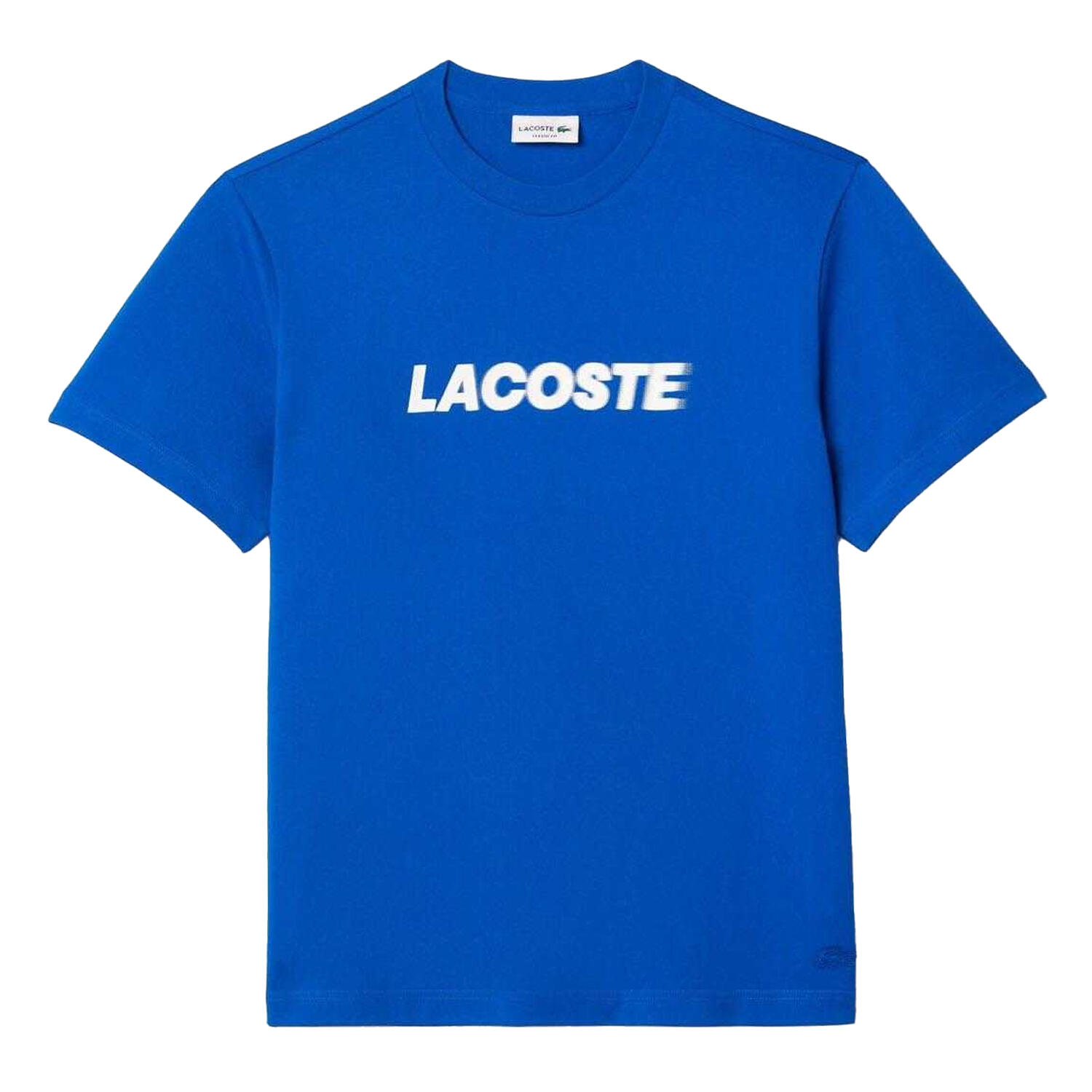 LACOSTE Mens Heavy Cotton TShirt (Blue/White)
