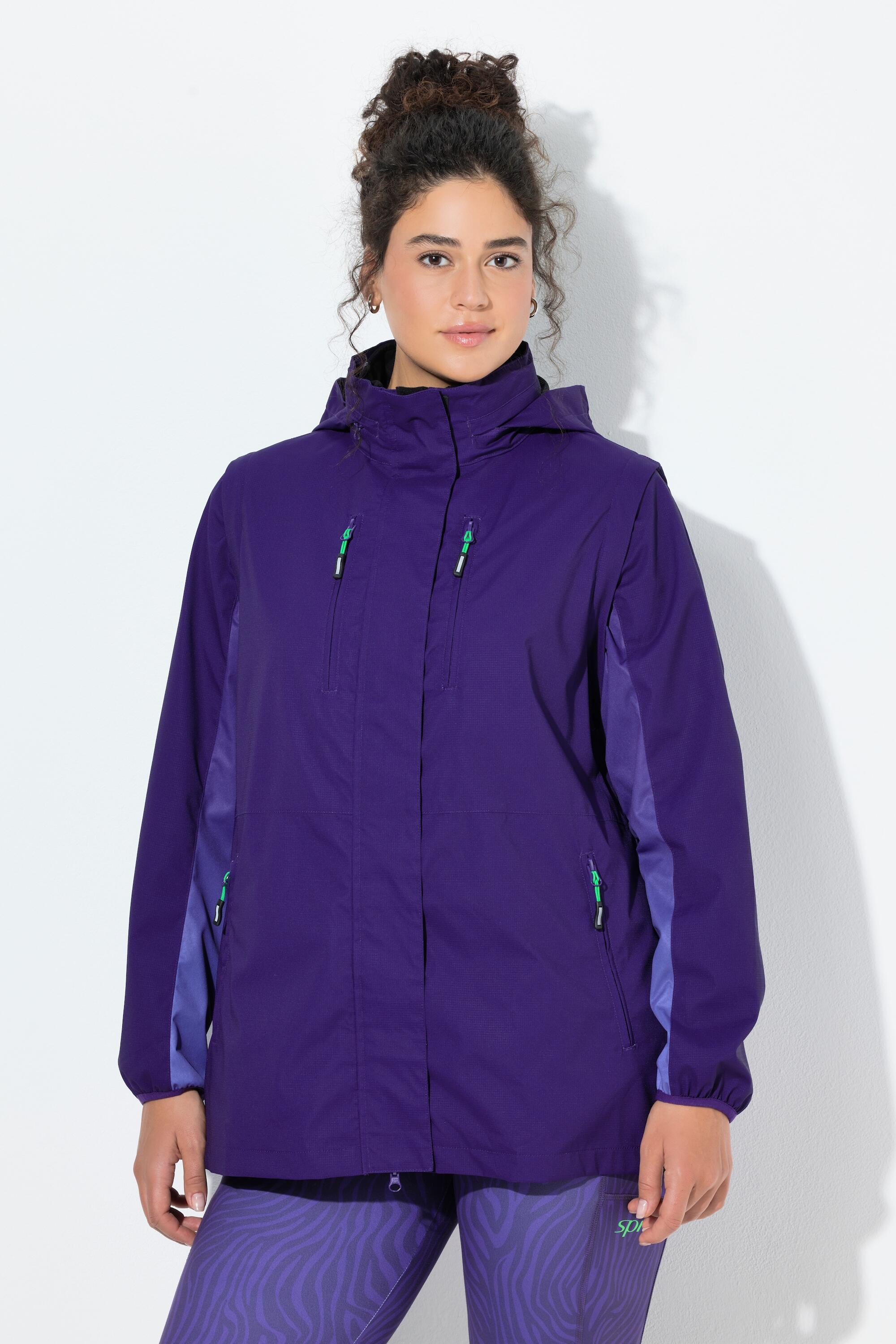 Femme Veste technique 2-en-1 imperméable manches amovibles 1/7