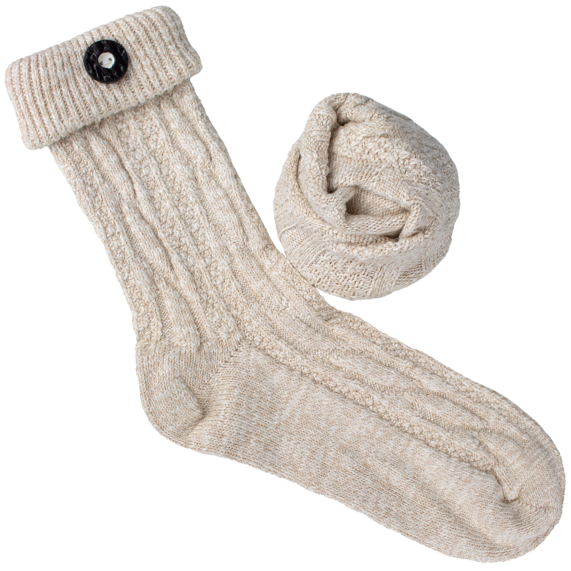 2 Paar Socken | Trachtenstil | Damen & Herren | Naturmelange 7/7