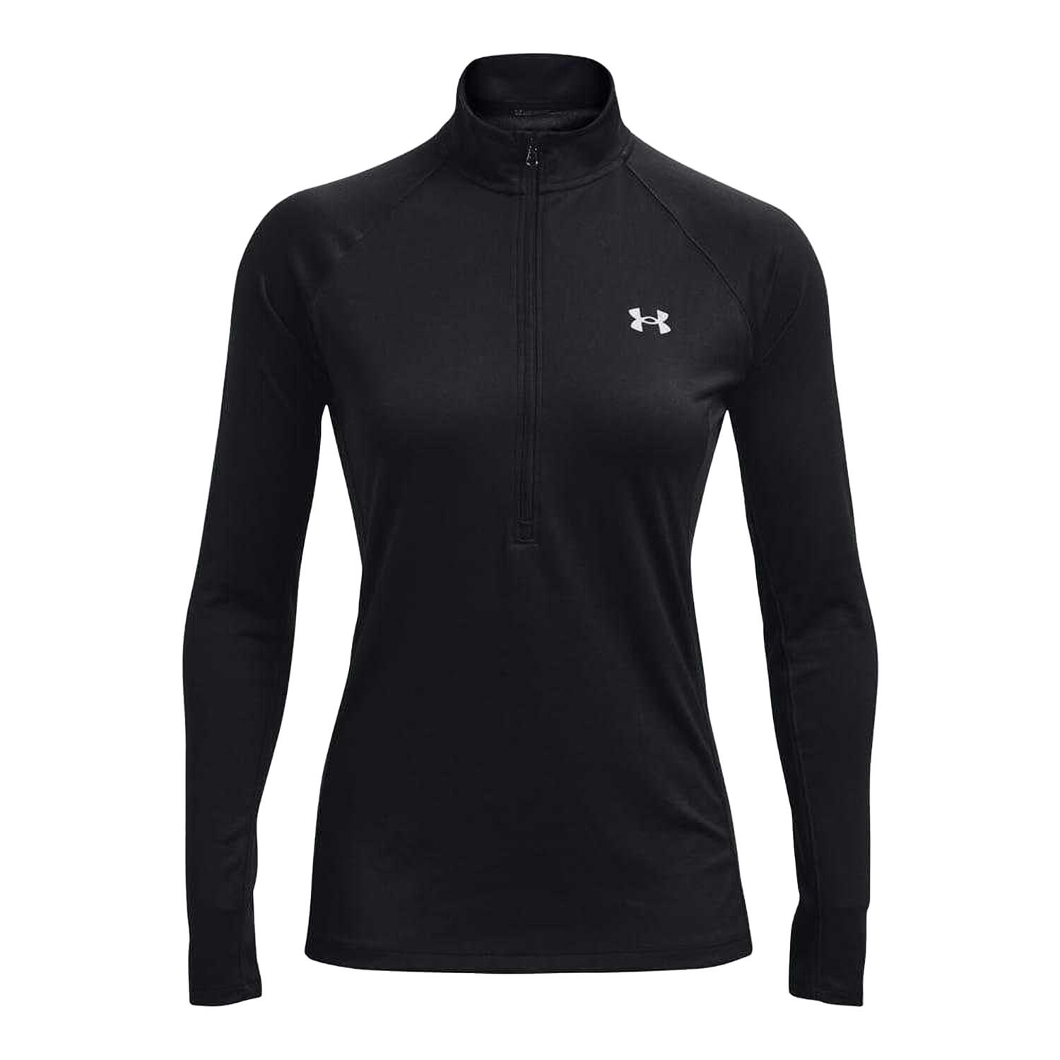 UNDER ARMOUR Top Riflettente Mezza Cerniera Donna Under Armour Tech Nero