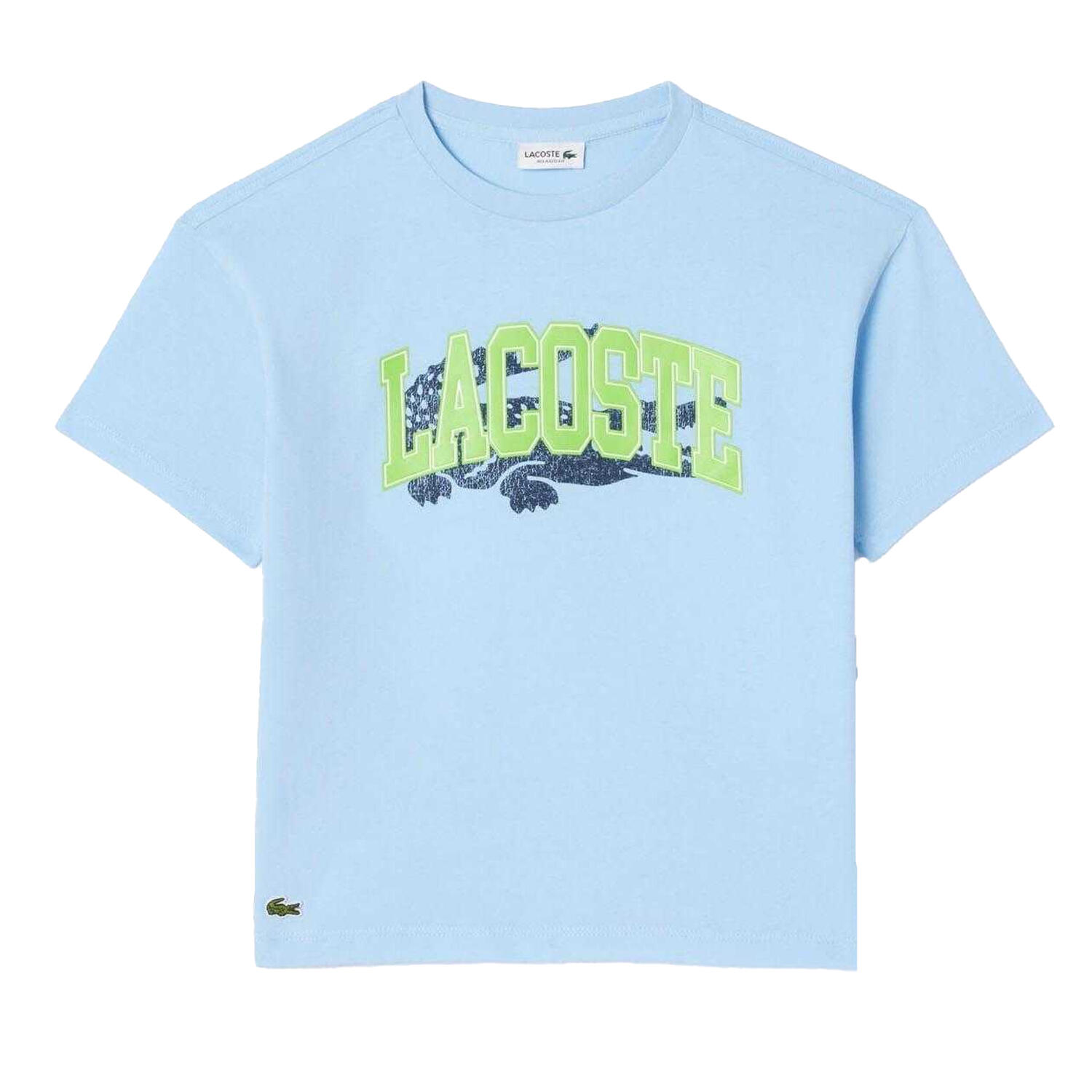 LACOSTE Childrens/Kids Logo Printed TShirt (Light Blue)