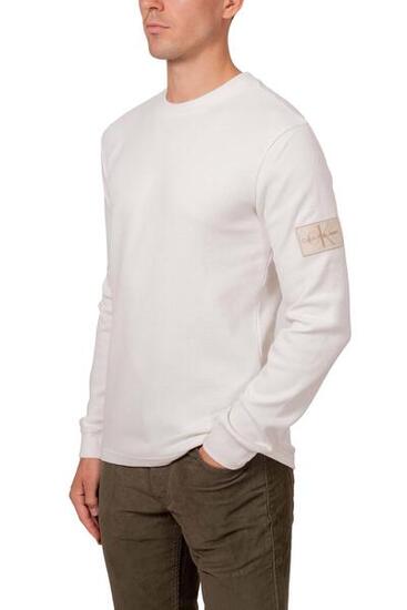 T-shirt uomo a nido d'ape con patch logo