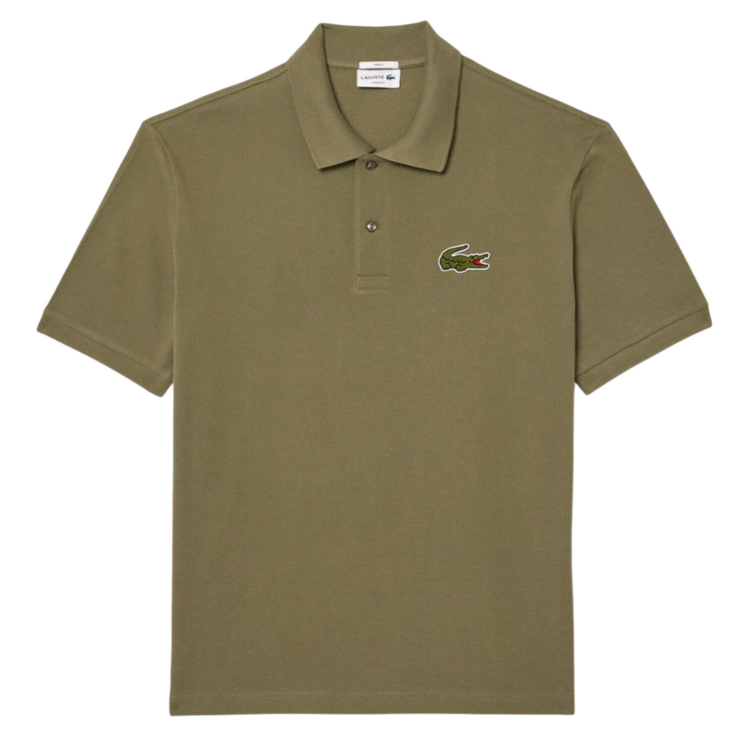 LACOSTE Unisex Adult L.12.12 Badge Pique Loose Fit Polo Shirt (Khaki Green)
