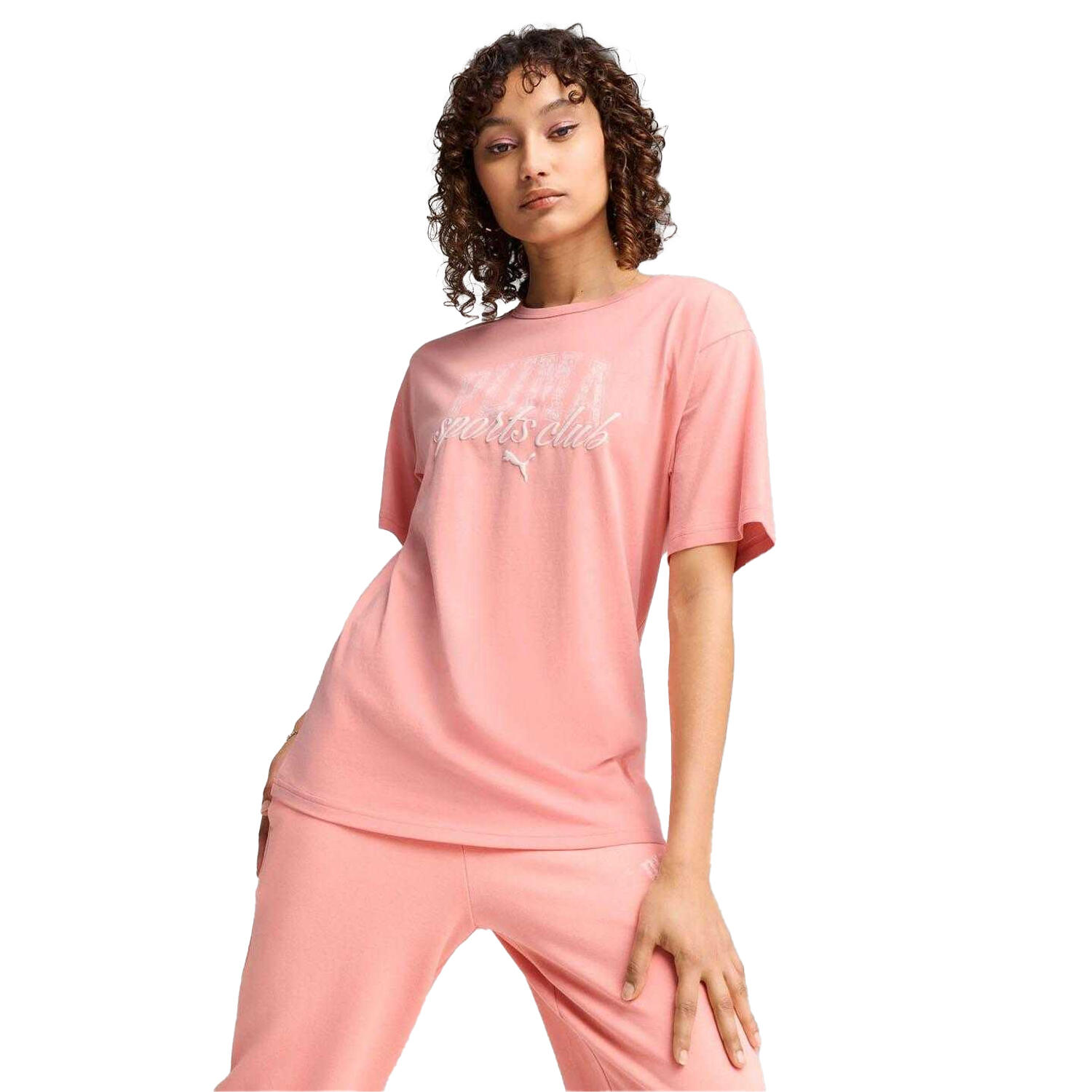 Maglietta Vestibilità Rilassata Donna Puma Class Rosa 3/4