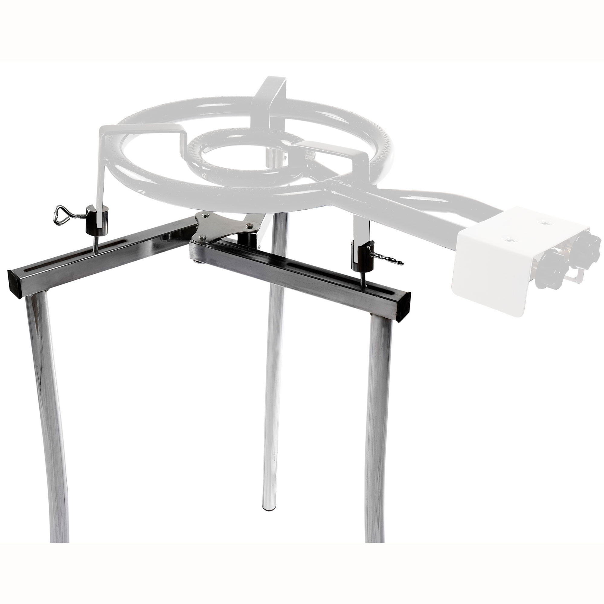Standaard voor Gaspaellapan met Verstelbare Hoogte,voor Paellapannen van 35-70cm 2/4