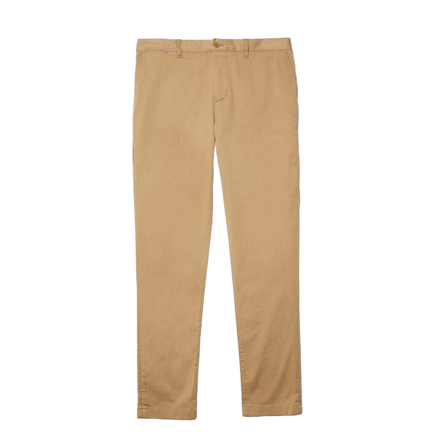 LACOSTE Mens Cotton Stretch Slim Chinos (Beige)