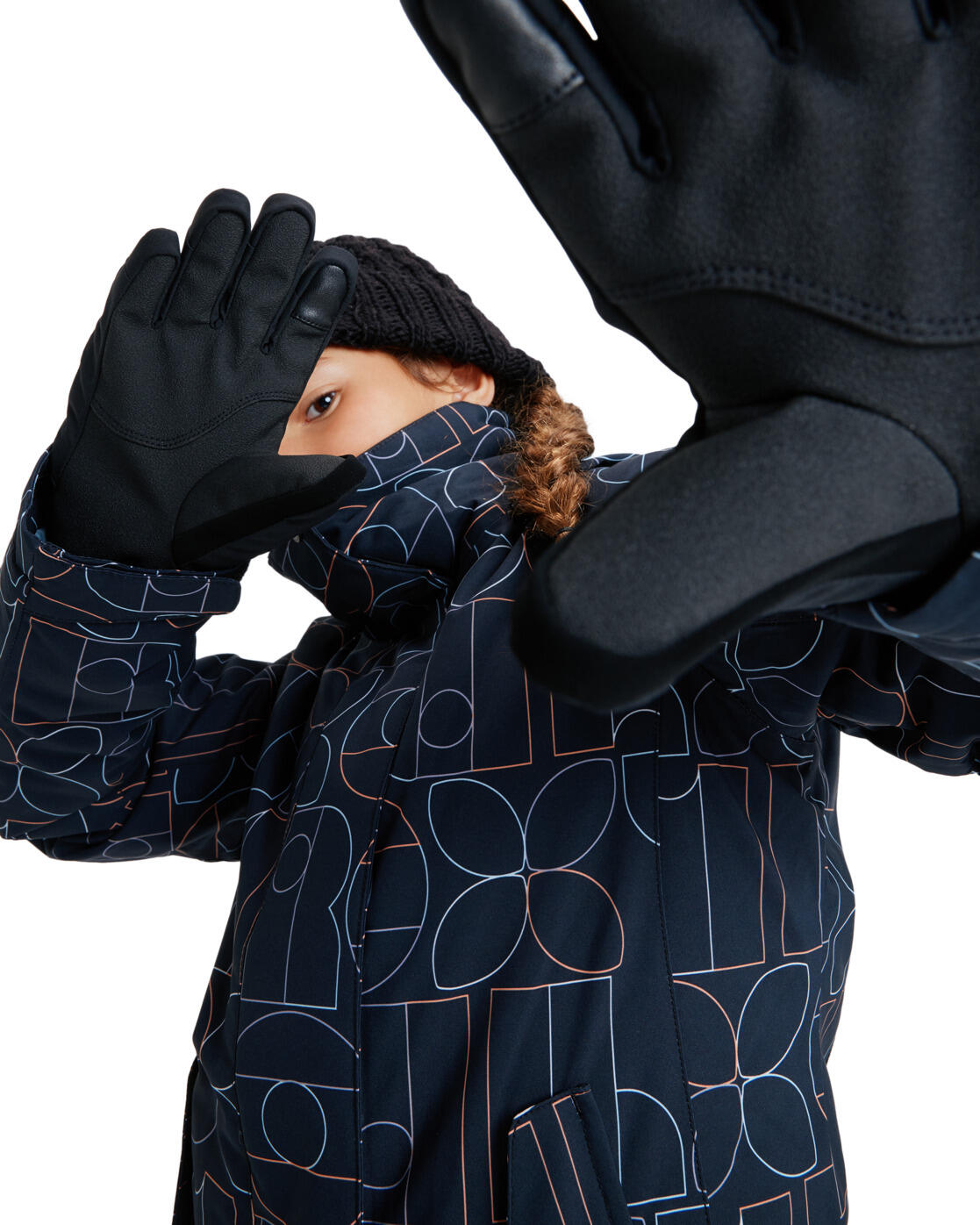 Veste de snow technique Noir Fille 3/4