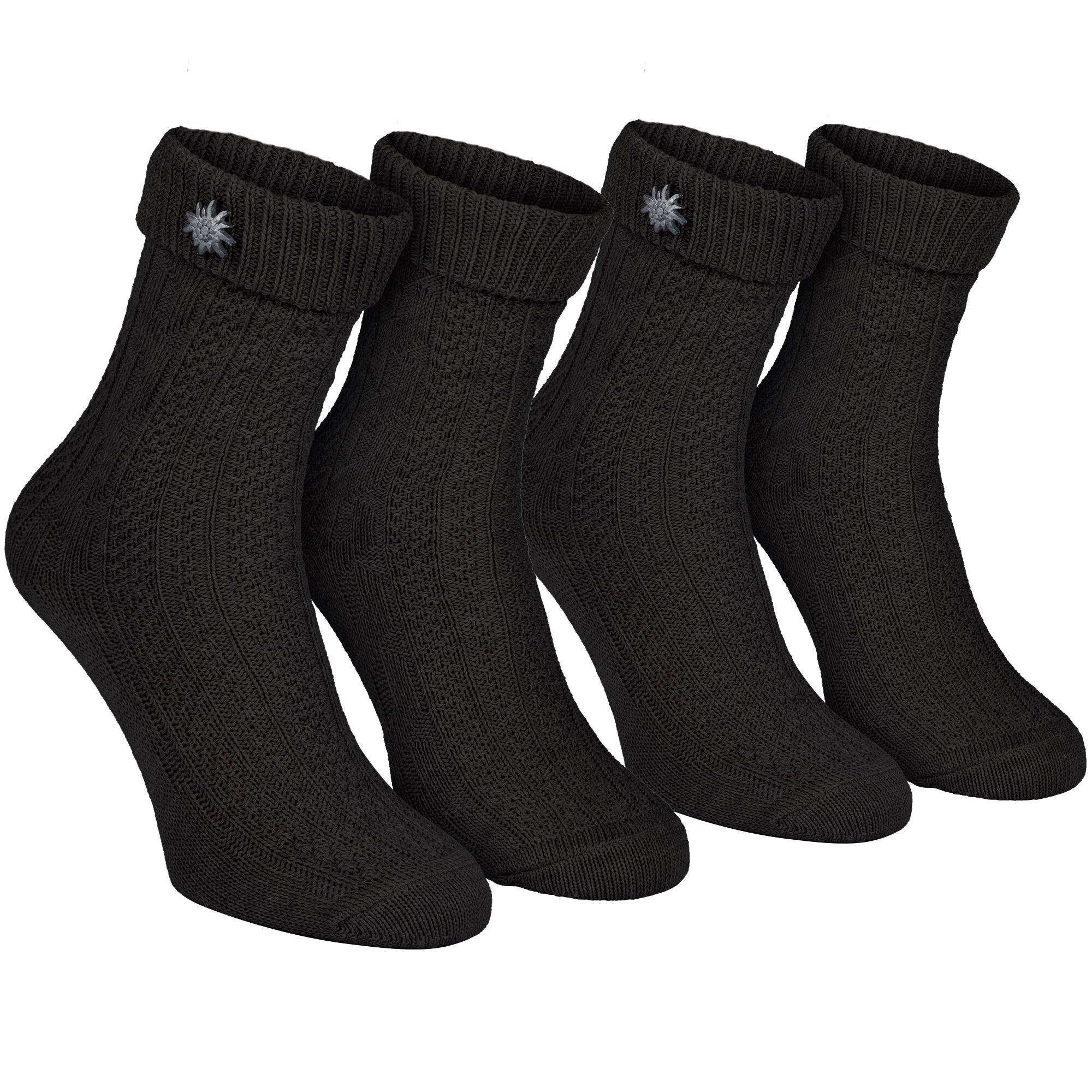 Trachtensocken 2 Paar – Schoppersocken Damen & Herren Oktoberfest Schwarz-35/38 3/7
