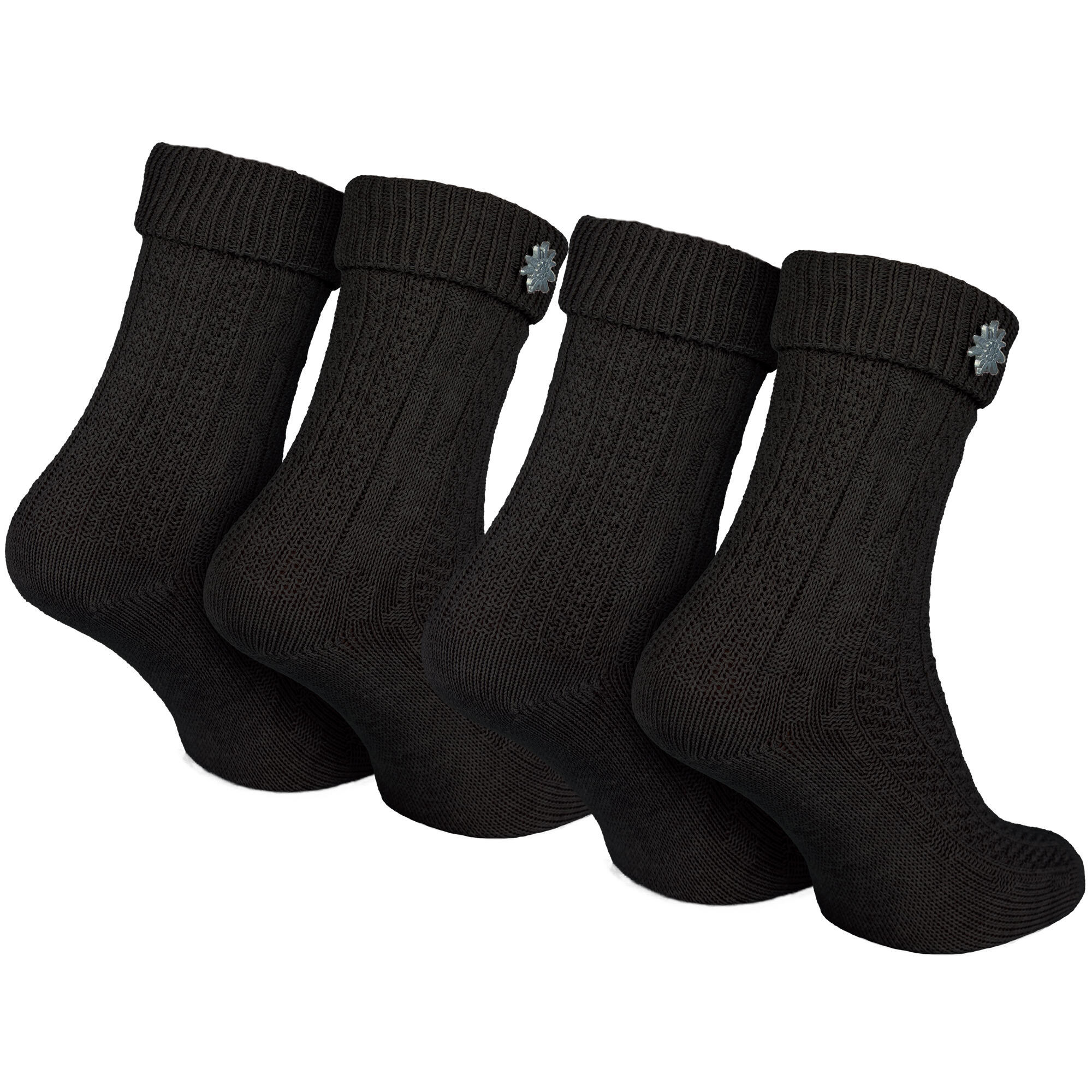 Trachtensocken 2 Paar – Schoppersocken Damen & Herren Oktoberfest Schwarz-35/38 4/7
