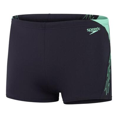 Heren hyperboom aquashort zwemshort (marine/grijs)