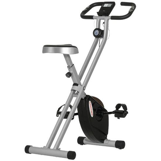 SPORTNOW Cyclette Pieghevole Magnetica a 8 Livelli con Display Grigio e Nero