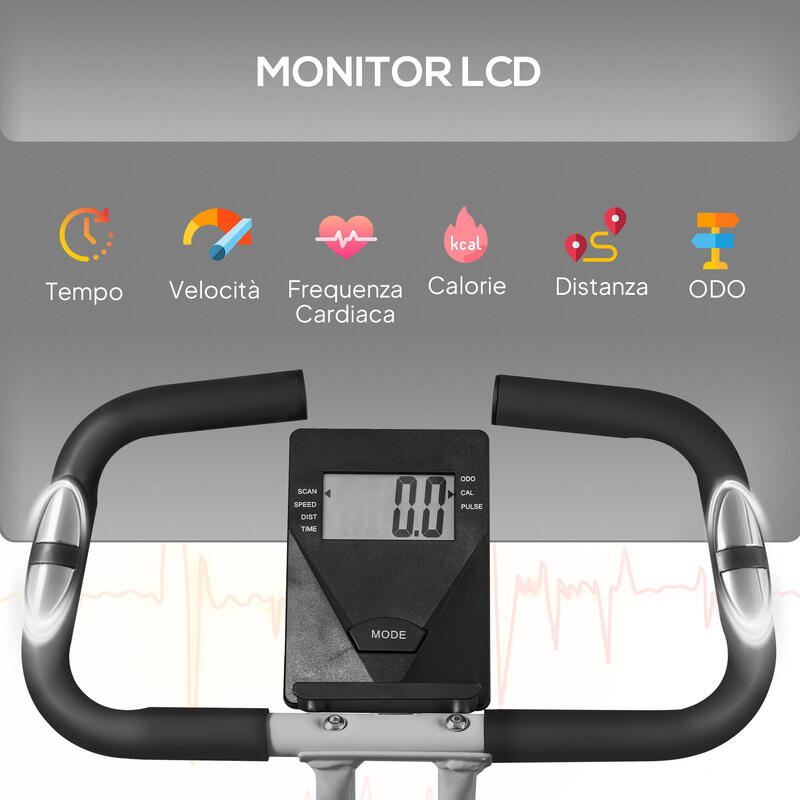 SPORTNOW Bicla 8Niv Magnetic LCD Puls