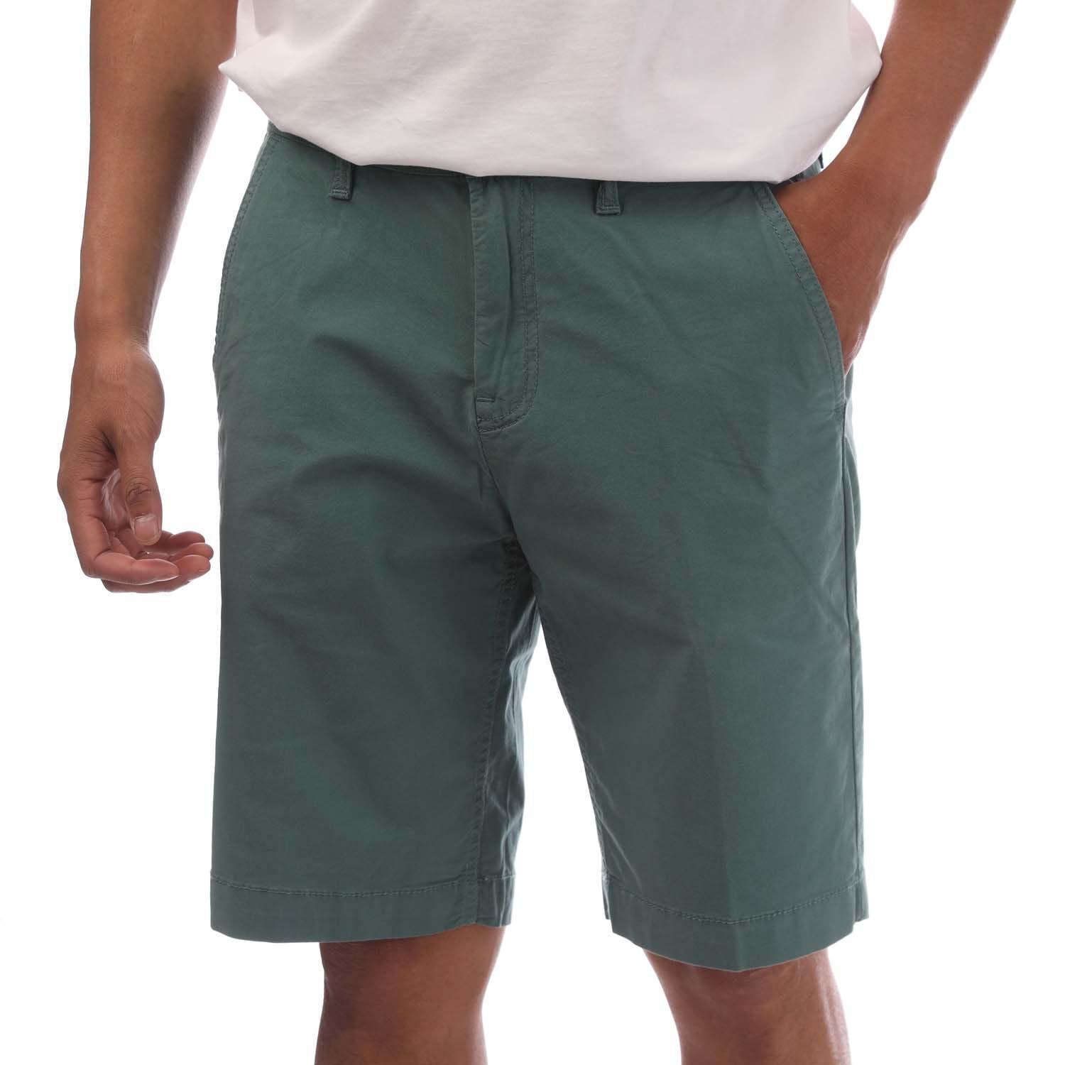 TIMBERLAND Mens Claremont Poplin Chino Shorts (Teal)
