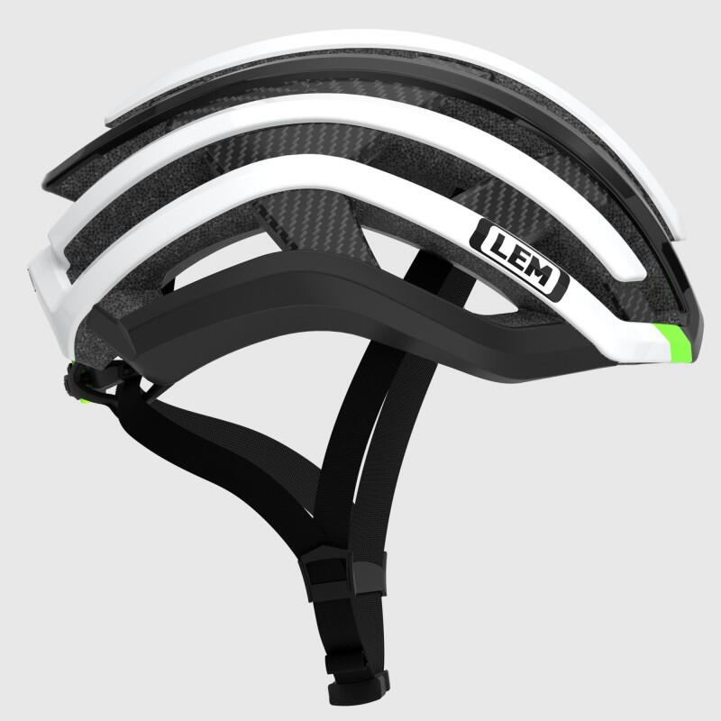 CAPACETE DE CICLISMO DE ESTRADA MOTIVAIR PRETO-VERDE T-L 2/3