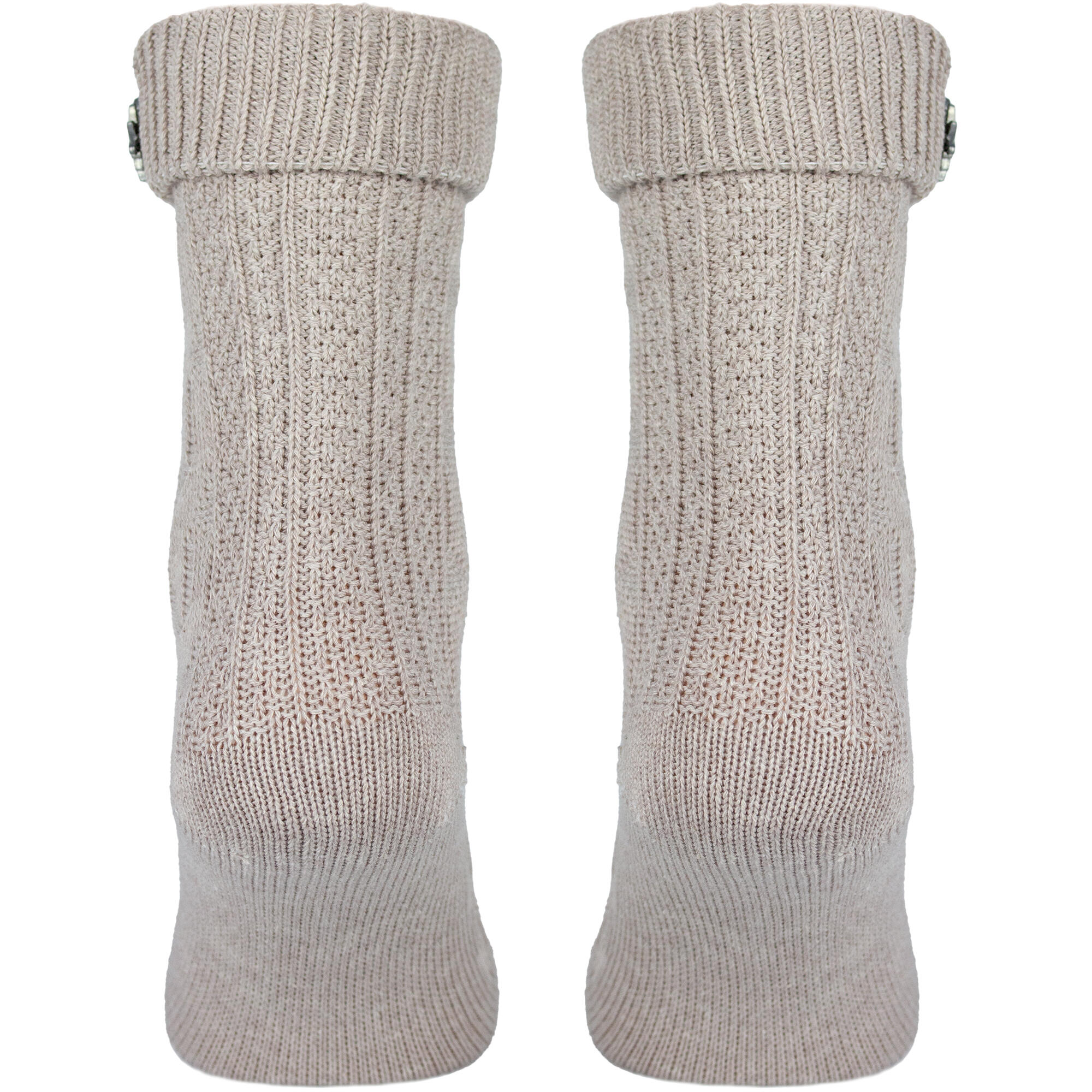 Socken mit Zopfmuster | Trachtenstil | Damen & Herren | Beige 5/6
