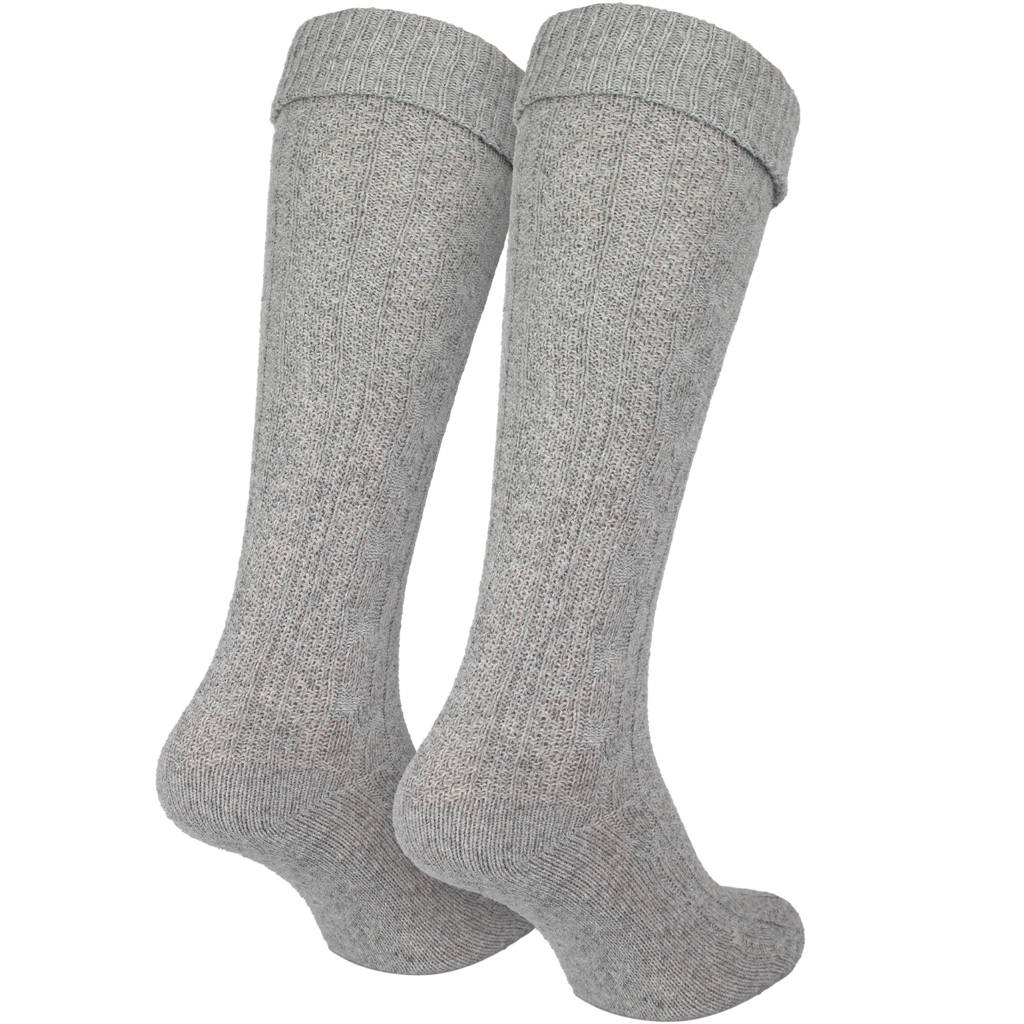 Kniestrümpfe | Trachtenstil | Damen & Herren | Grau 4/7