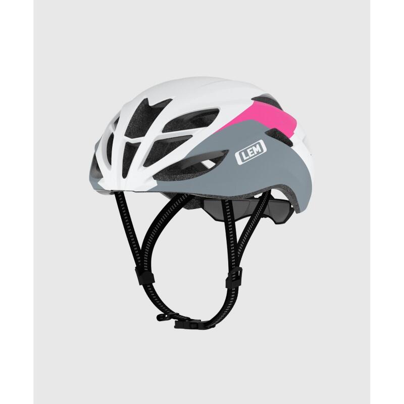 LUMA CAPACETE DE CICLISMO DE ESTRADA VOLATA BRANCO-CINZA-ROSA T-S