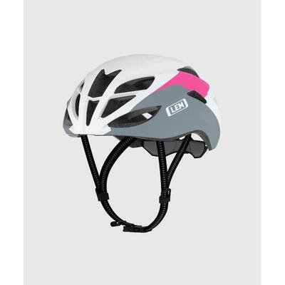 CASCO DA CICLISMO SU STRADA VOLATA BIANCO-GRIGIO-ROSA S-M