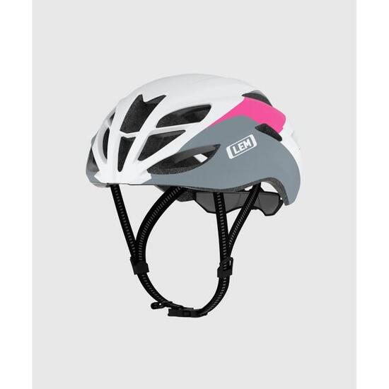 CASCO DA CICLISMO SU STRADA VOLATA BIANCO-GRIGIO-ROSA S-M