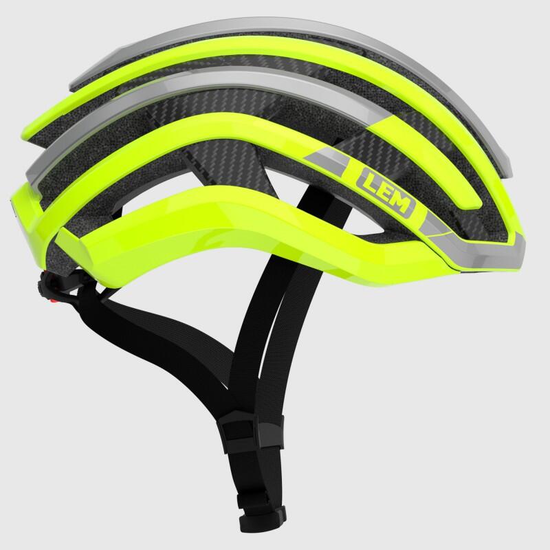 CASQUE DE CYCLISME ROUTE MOTIVAIR JAUNE ET GRIS S-M 2/3