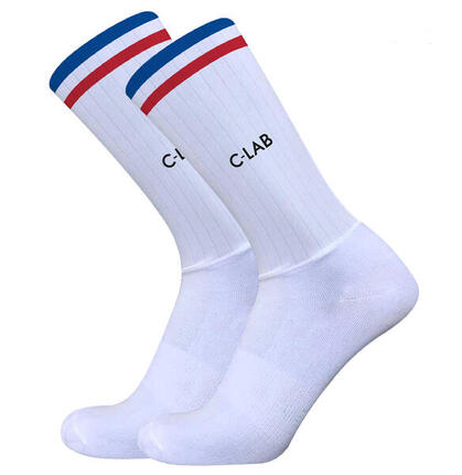 Aerodynamische Radsport-Socken Rafale, weiss - BE