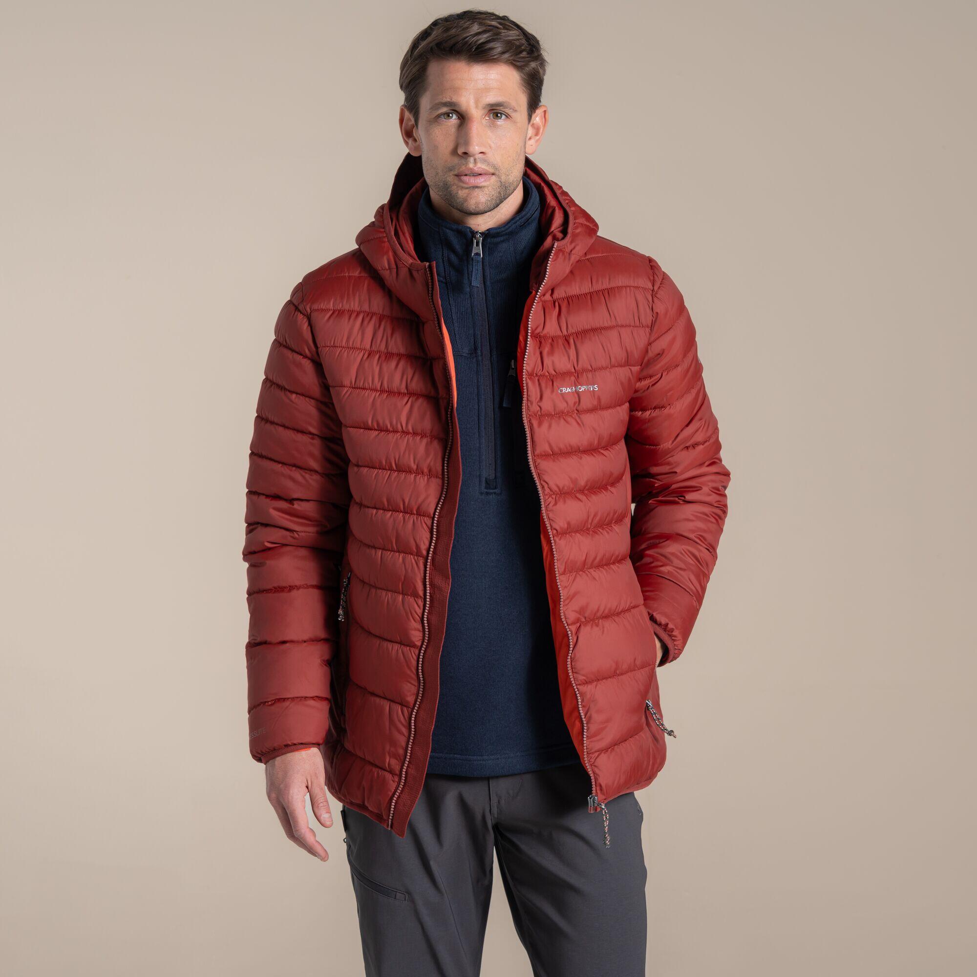 Chaqueta aislante pespunteada con capucha Compresslite para hombre 4/7
