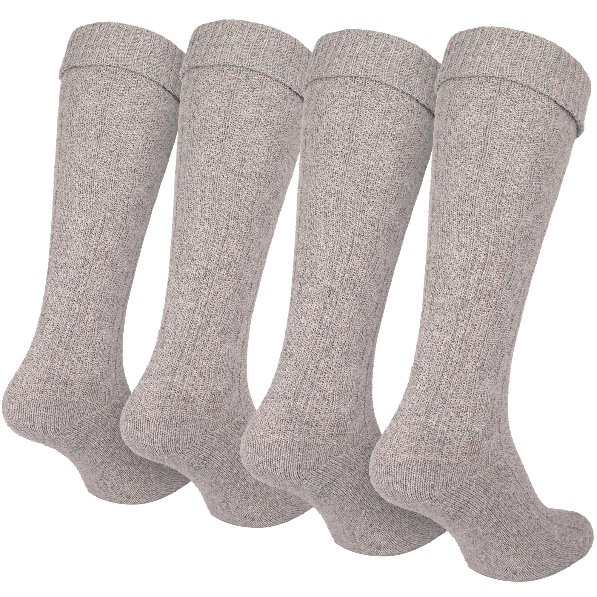 2 Paar Kniestrümpfe | Trachtenstil | Damen & Herren | Beige 5/5