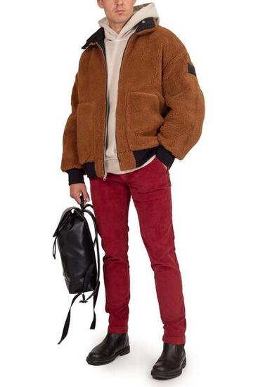 Bomber uomo reversibile in pile