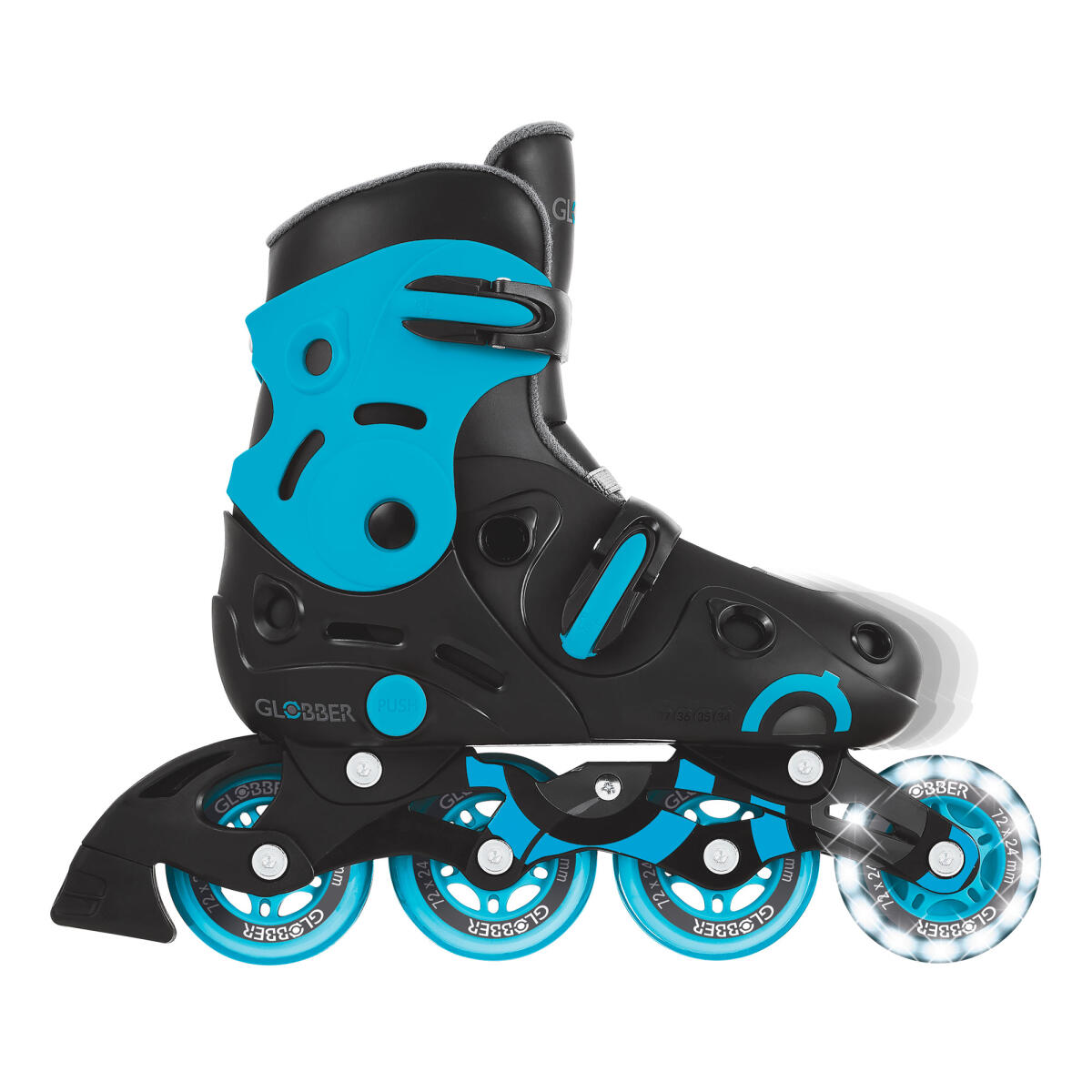 Rollers GO SKATES Taille M-L du 34 au 37 - Noir-Bleu 2/7