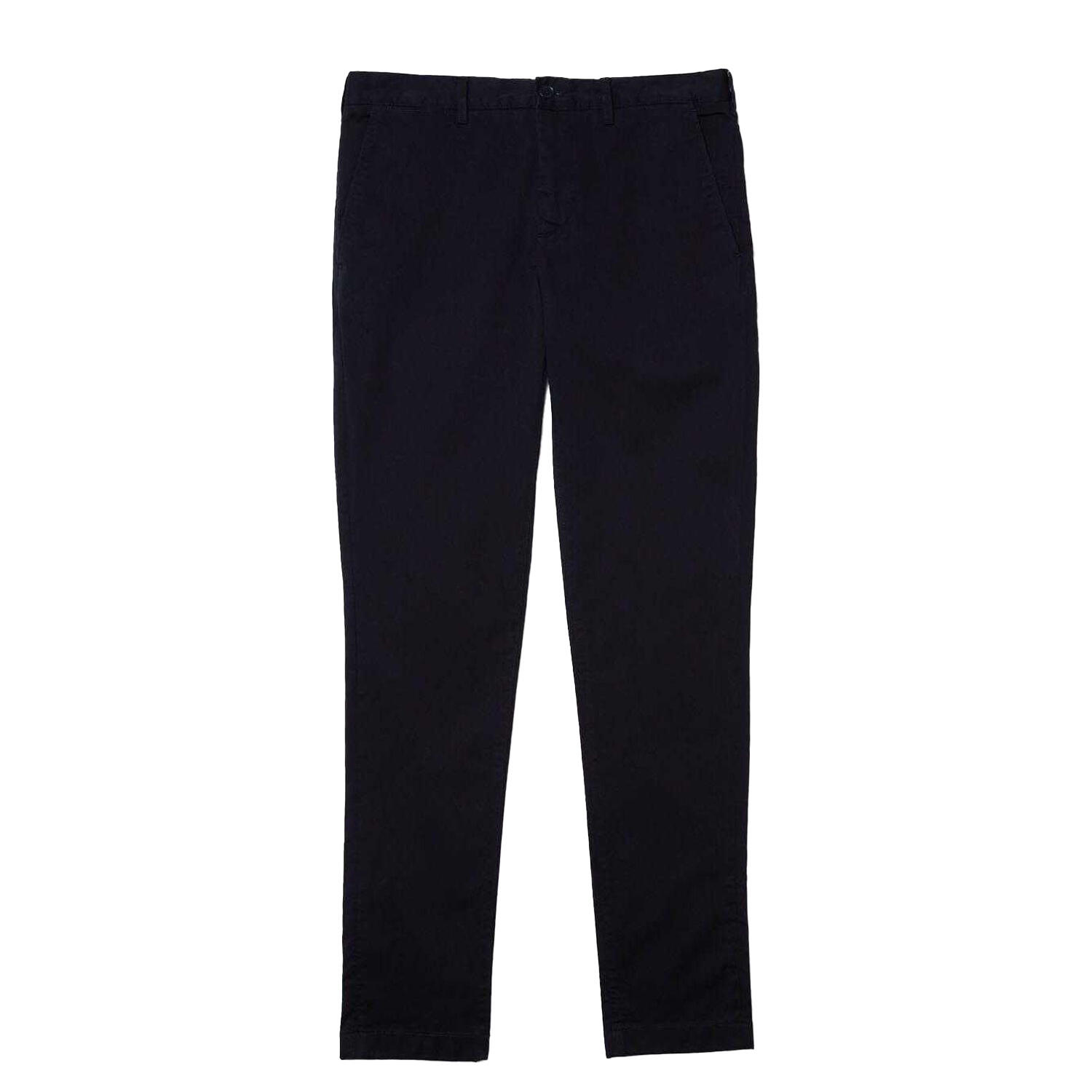 LACOSTE Chino da uomo Lacoste blu navy cotone biologico slim