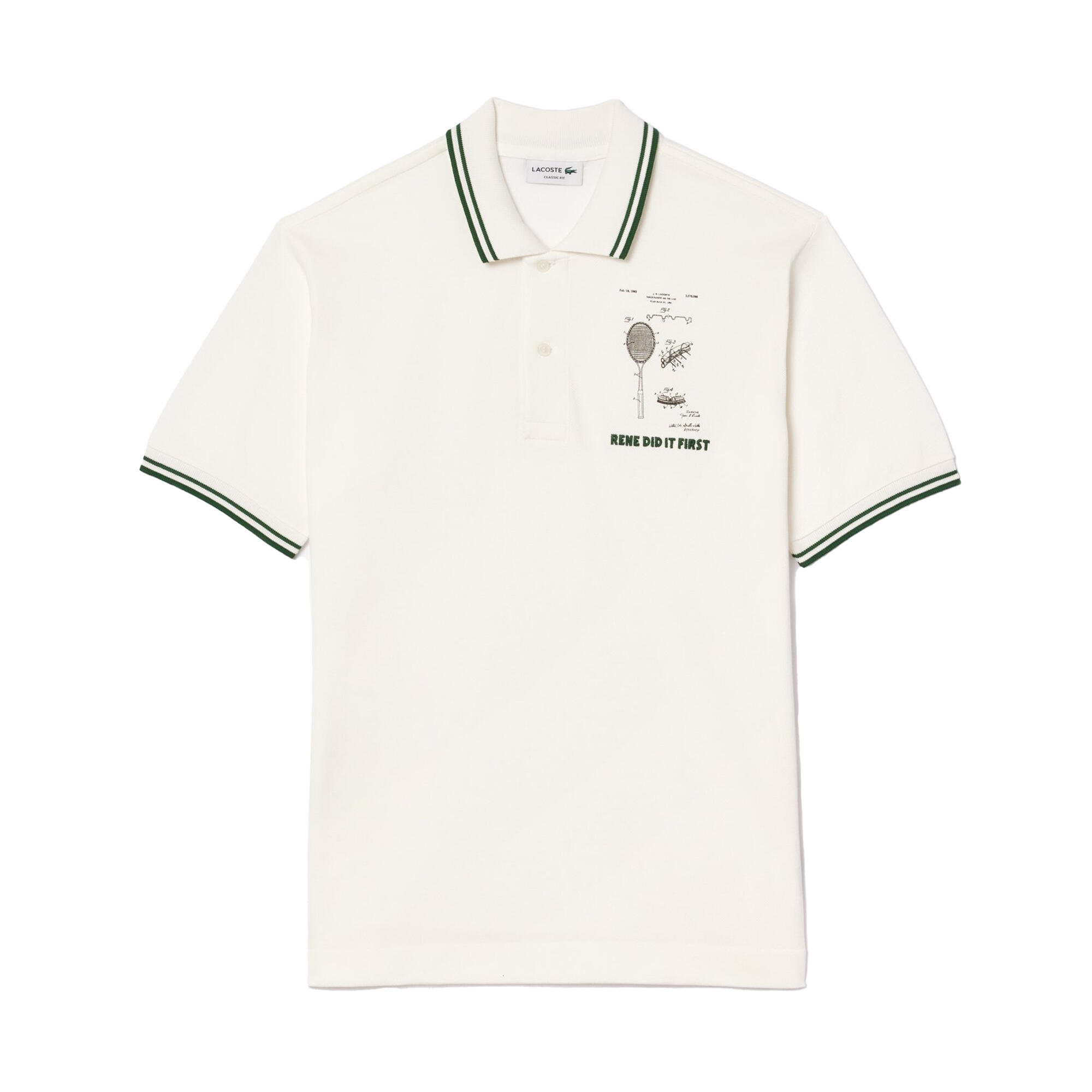 LACOSTE Mens L.12.12 Petit Pique Classic Polo Shirt (White)