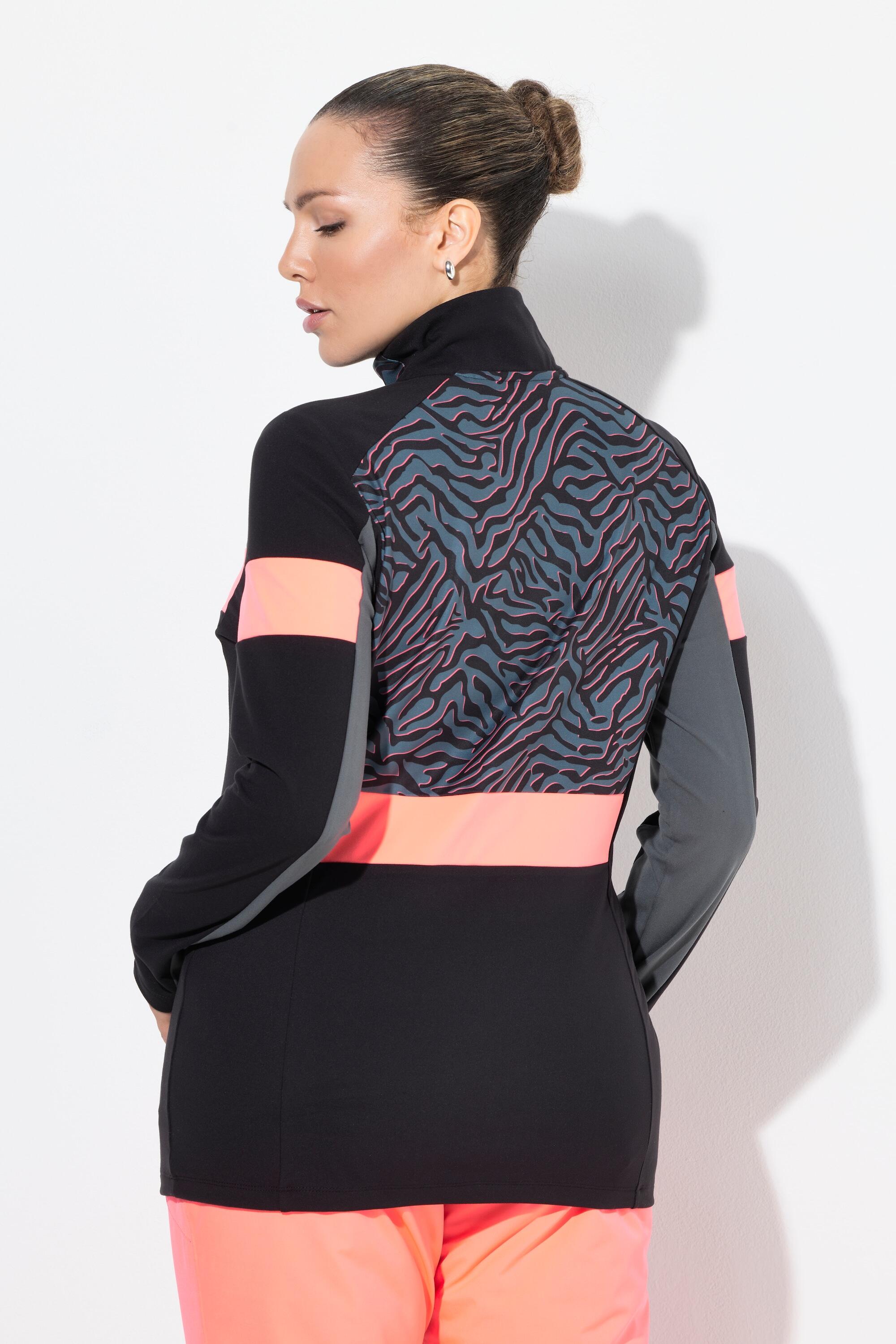 Dames Functioneel troyershirt Slim opstaande kraag lange mouwen gerecycled 2/6
