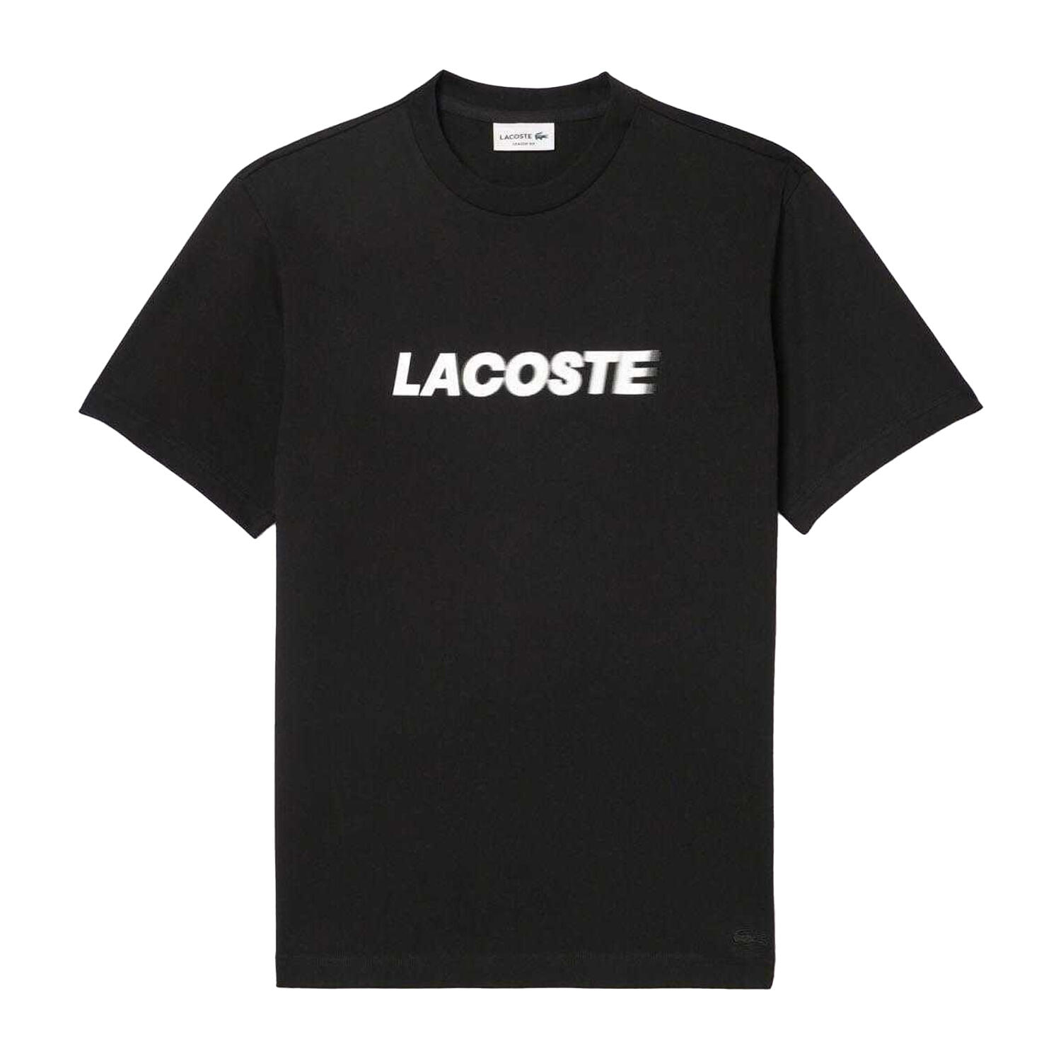 LACOSTE Mens Heavy Cotton TShirt (Black/White)