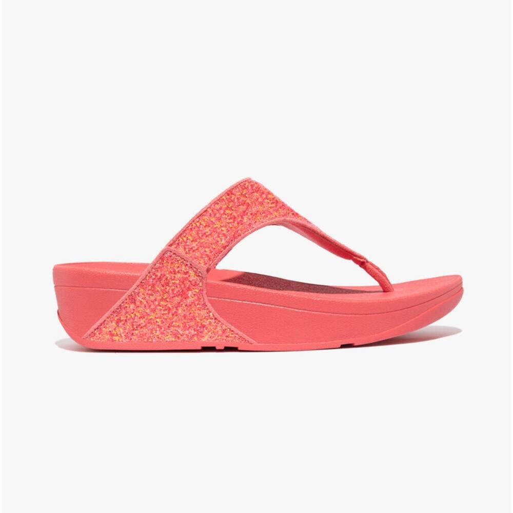 FitFlop FitFlop Lulu Glitter Toe-Thongs PU Glitter  ROZE KORAAL 41