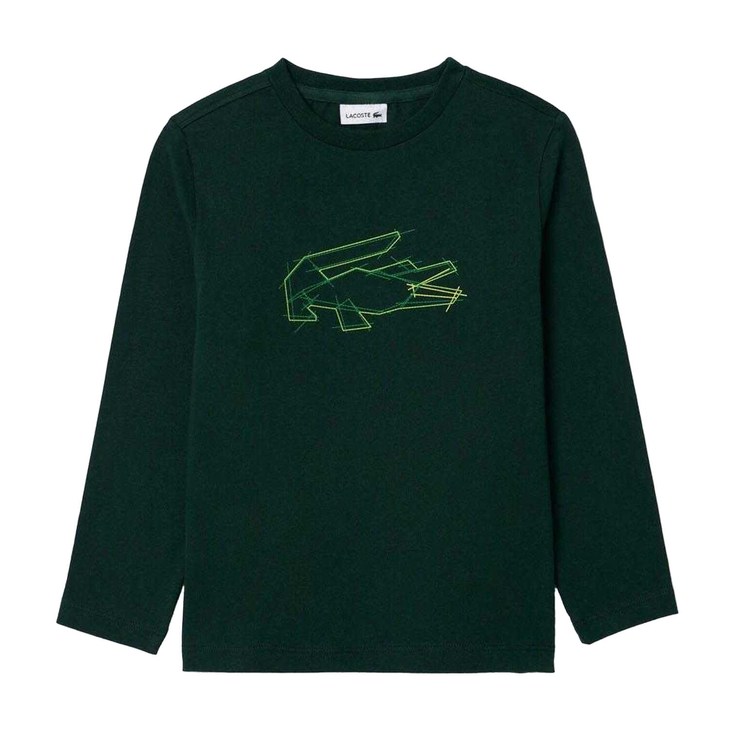 LACOSTE Childrens/Kids Crocodile Print Heavy Cotton TShirt (Green)