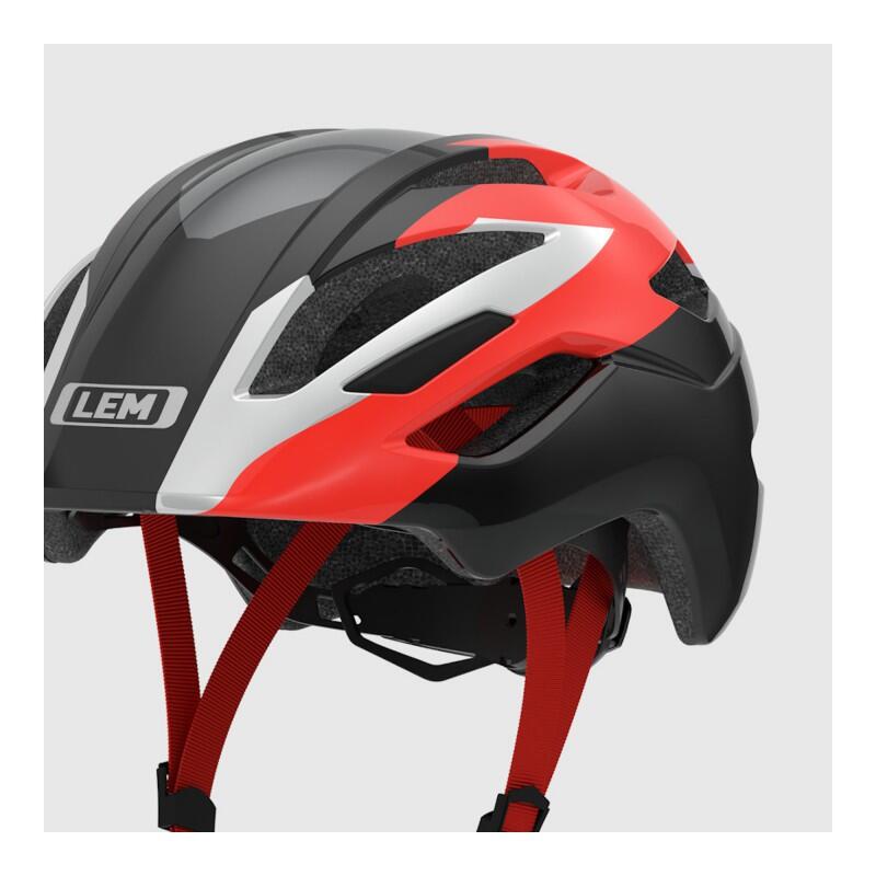 CASCO DA CICLISMO PER BAMBINI PER BICICLETTA SCOUT NERO-ROSSO 3/3
