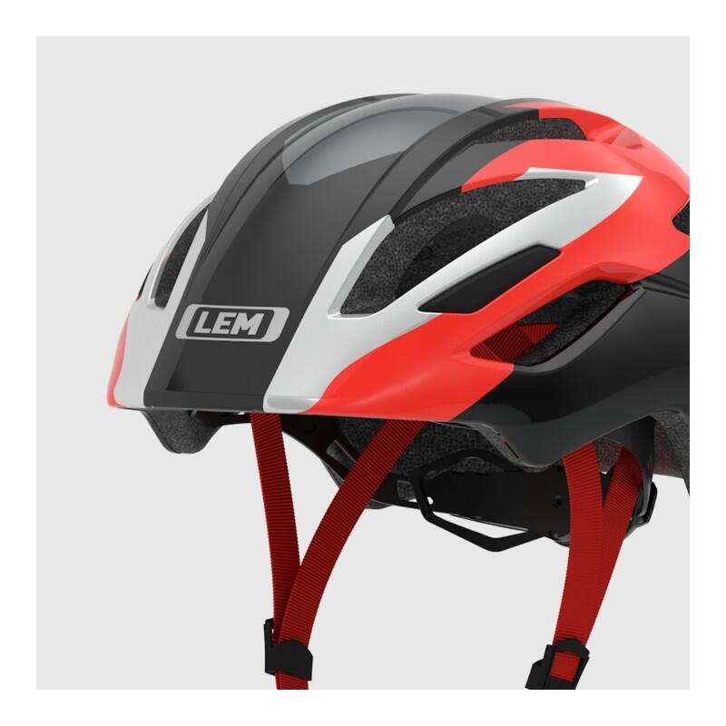 CASCO DA CICLISMO PER BAMBINI PER BICICLETTA SCOUT NERO-ROSSO 2/3
