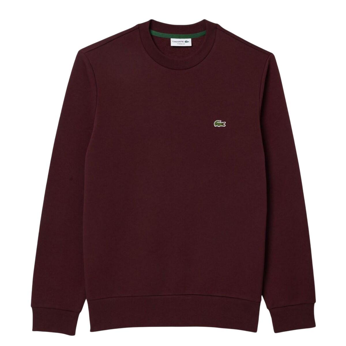 LACOSTE Felpa Lacoste Uomo Bordeaux Cotone Bio